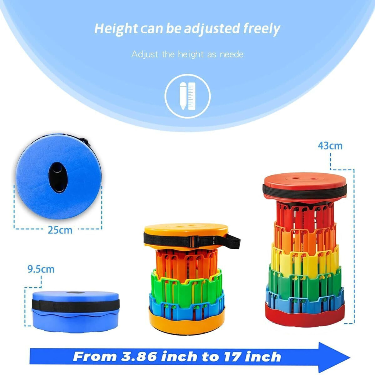 Image of VICHAXAN Outdoor Portable Folding Stool, Camping, Hiking, Fishing, Picnic Chair Seat Outdoor & Cafeteria Stool