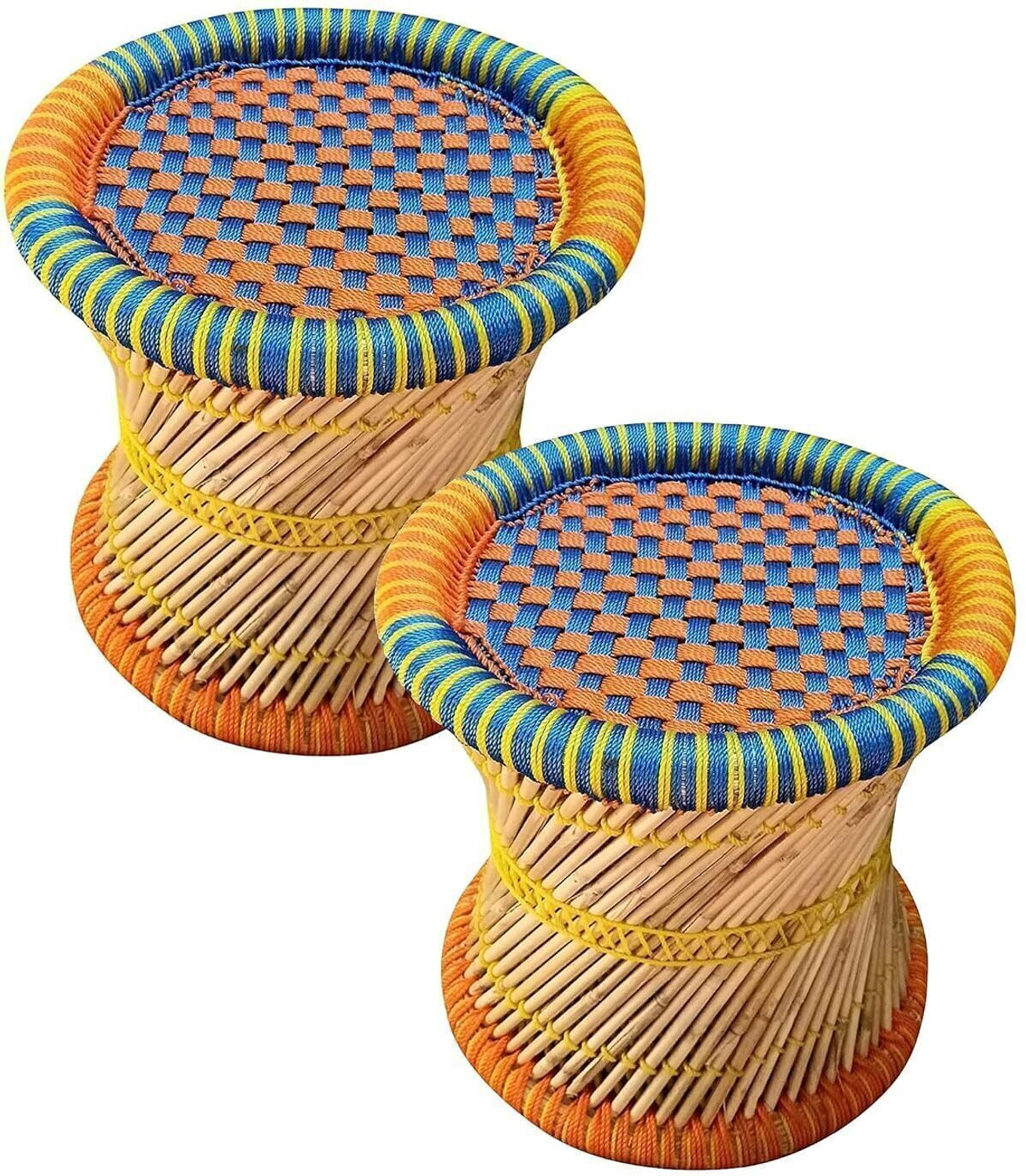 Image of Bhavishya Handmade Bamboo Stool for Home,Office & Livingroom Living & Bedroom Stool