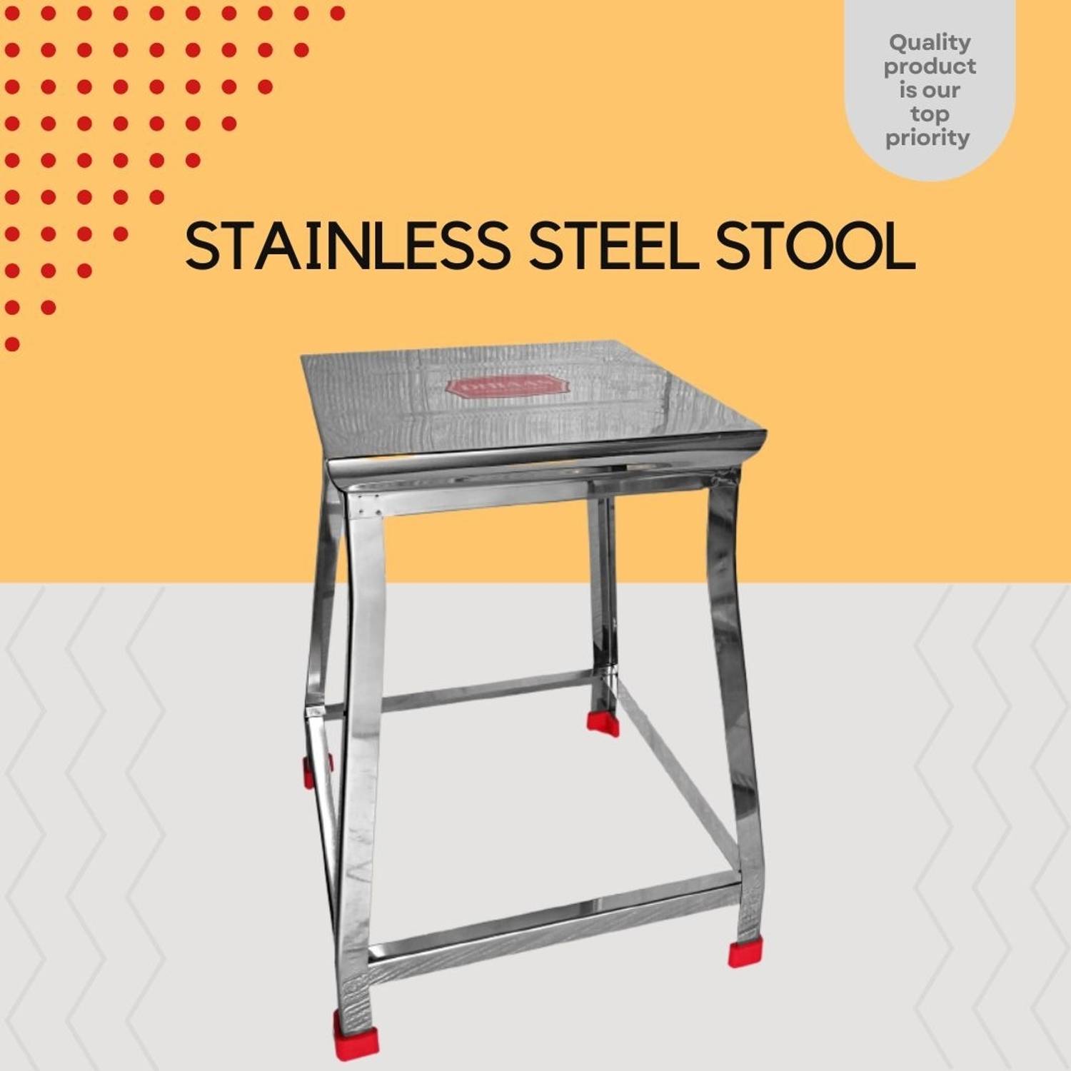DHIAAN STAINLESS STEEL STOOL 18 INCH (HEIGHT) Kitchen Stool Price