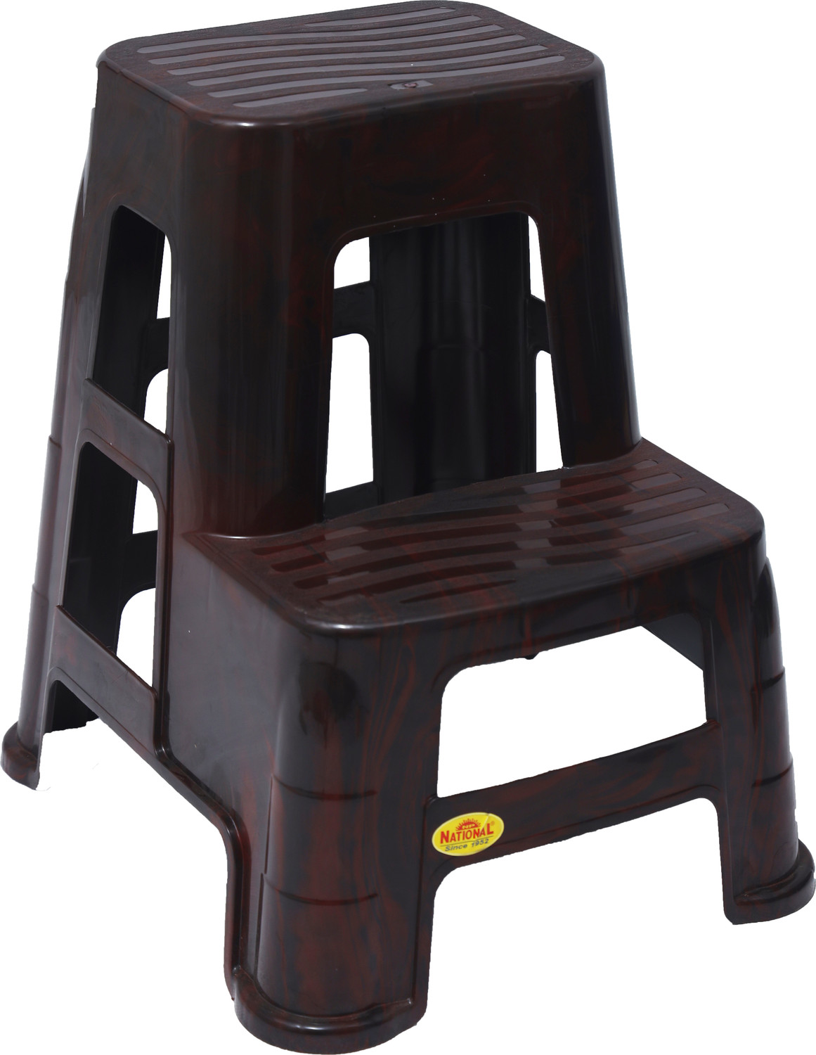 Image of NP NATIONAL Since 1952 Sigma Dual-Step Ladder Stool with Wide Base and Grip Treads Kitchen Stool