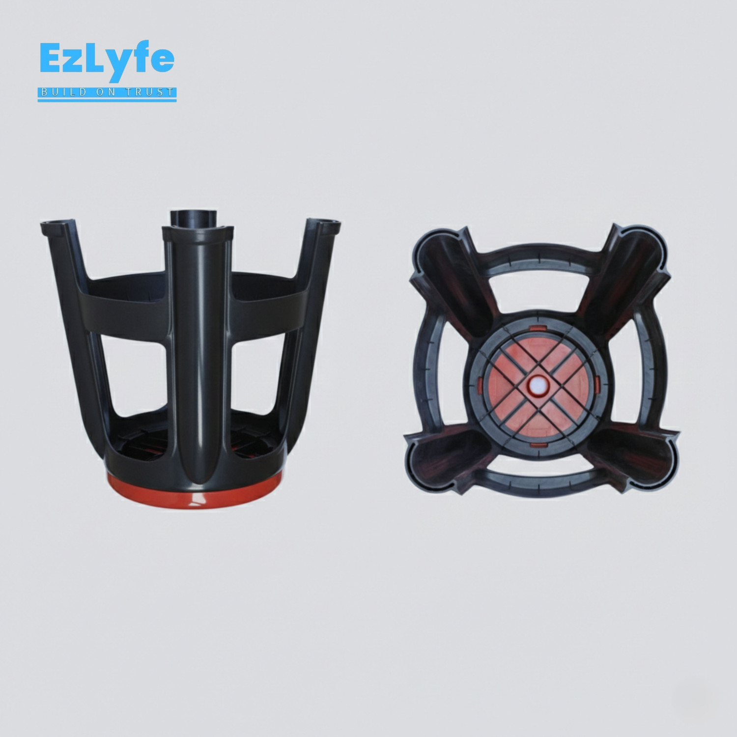 Image of EzLyfe Pack of 2 MultiUse Heavy Duty Plastic Stool Set Outdoor & Cafeteria Stool