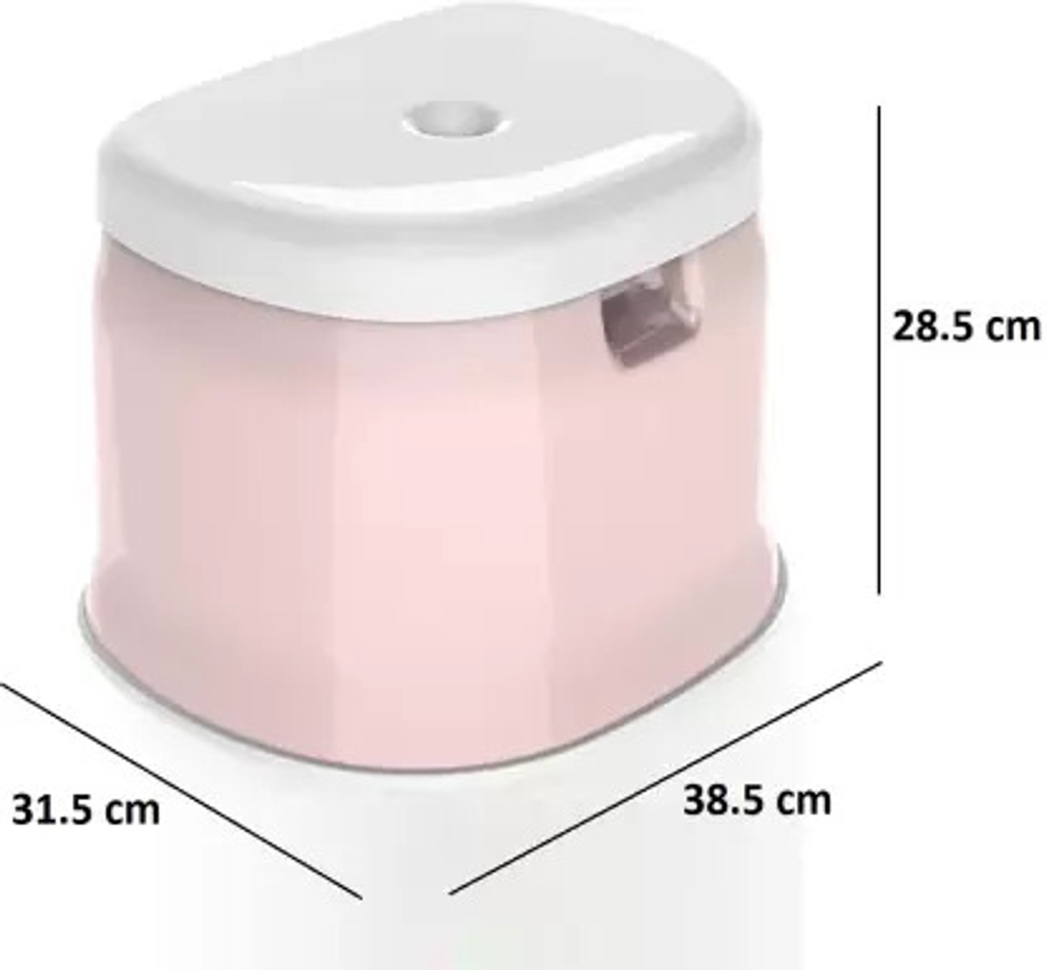 Image of PRAGATI SALES Bathroom Stool |Plastic Stool for Bathroom |Anti-Slip with Strong Bearing |Pink Bathroom Stool