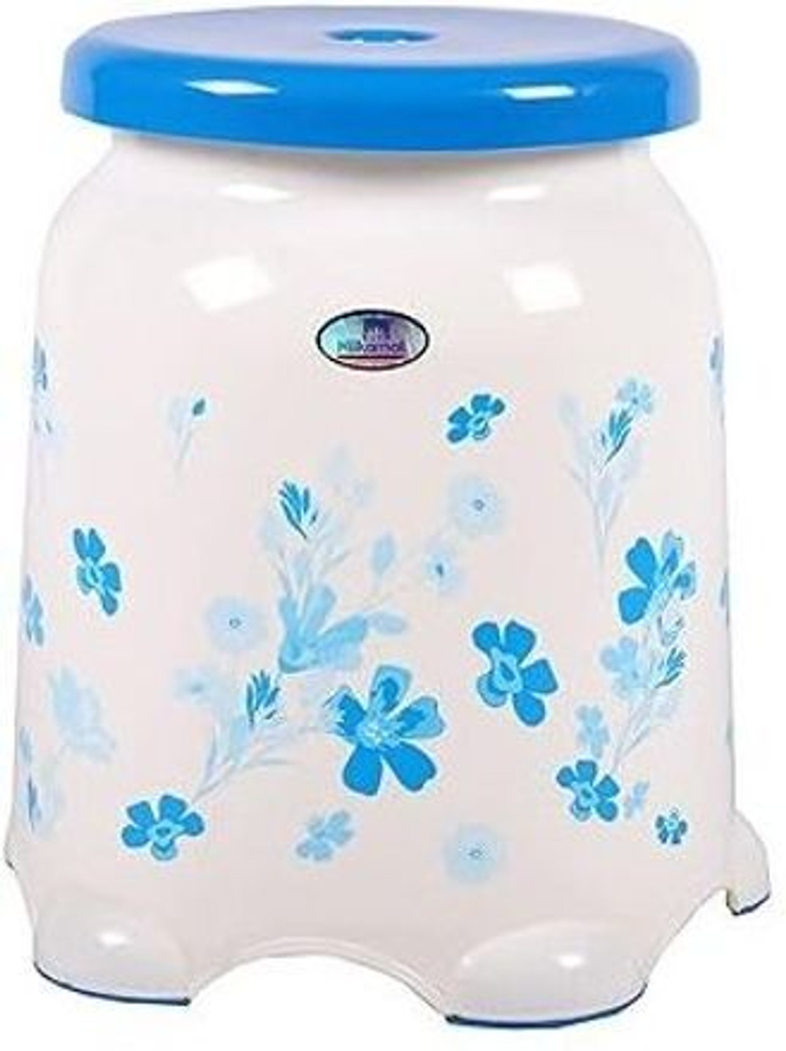 Image of Nilkamal FLORAL BATHROOM NON SLIPPERY WITH GRIPS STOOL FOR ADULTS /KIDS Bathroom Stool