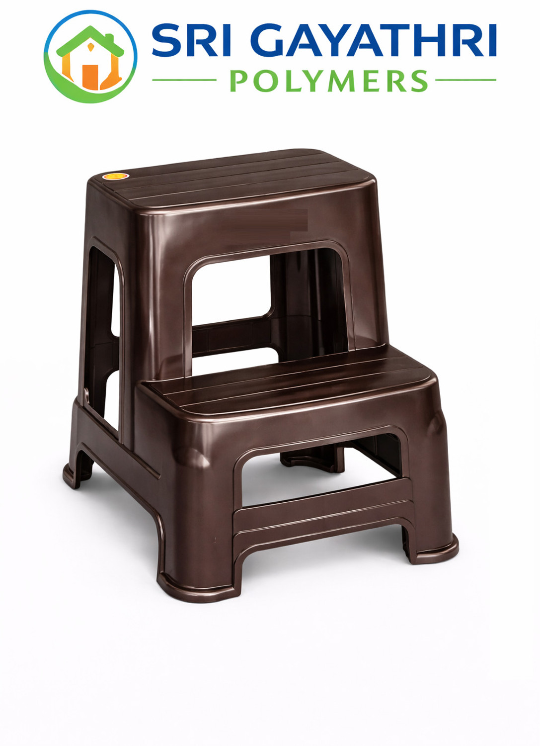 Image of SRI GAYATHRI POLYMERS Heavy Duty Plastic Two Step Stool for Kitchen,Bathroom&Home|Multipurpose stool Living & Bedroom Stool