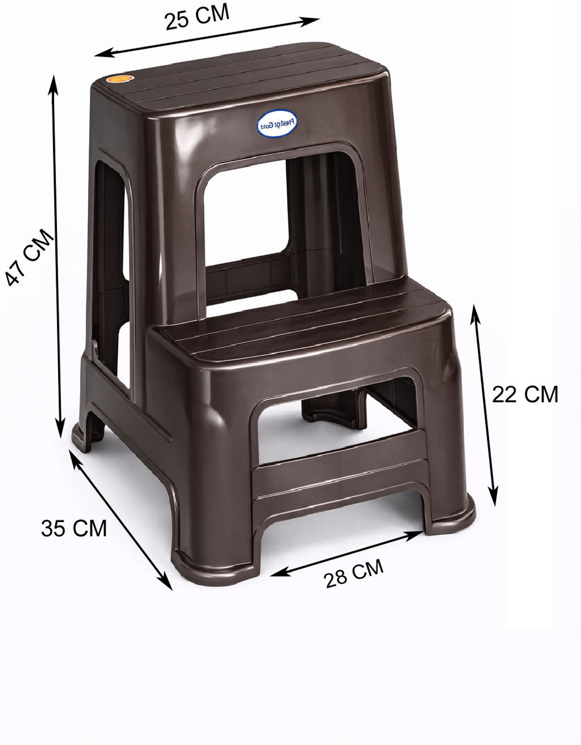 Image of SRI GAYATHRI POLYMERS Heavy Duty Plastic Two Step Stool for Kitchen,Bathroom&Home|Multipurpose stool Living & Bedroom Stool