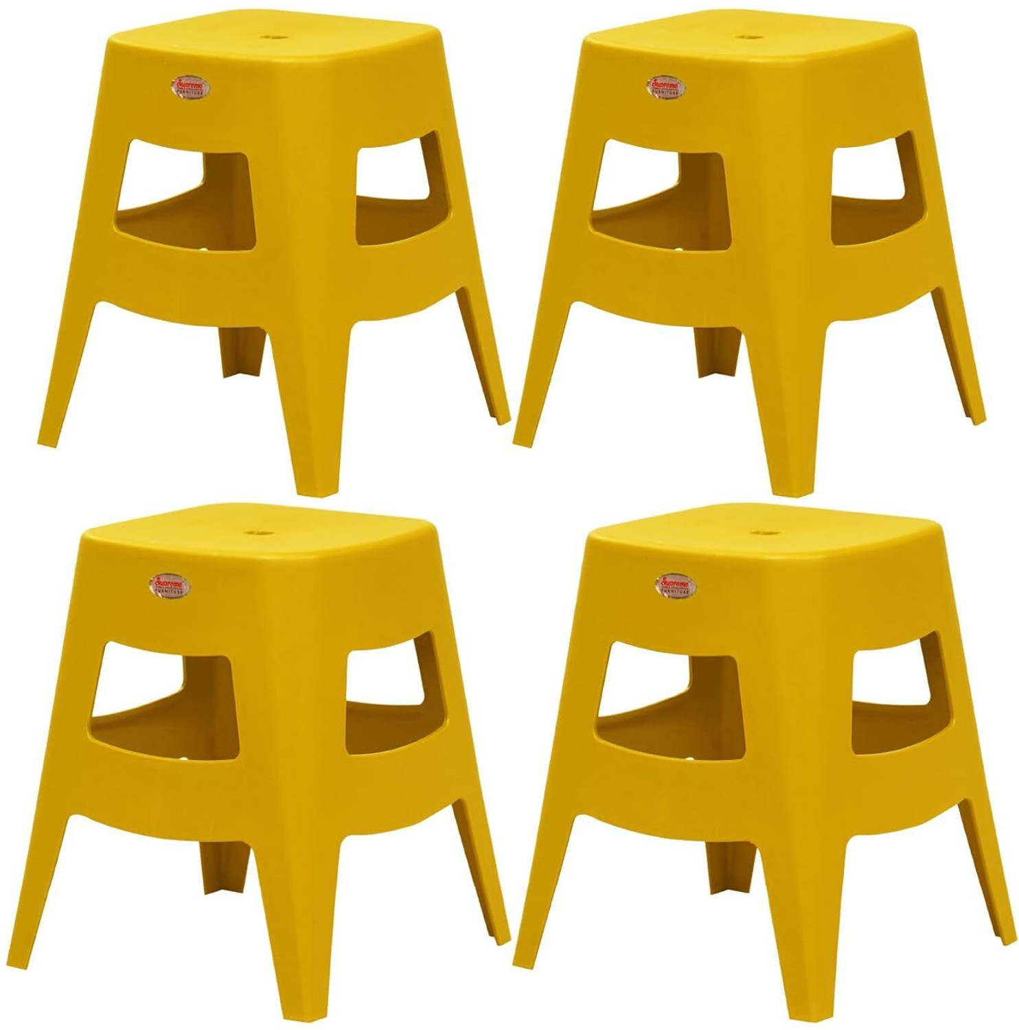 Image of Supreme Supreme Plastic Multi Purpose Tuffy Stool (Count : 4) Living & Bedroom Stool