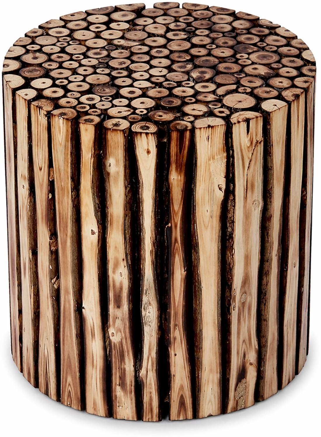 Decorhand Solid Wood Side Table (Finish Color - Brown, Pre-assemb