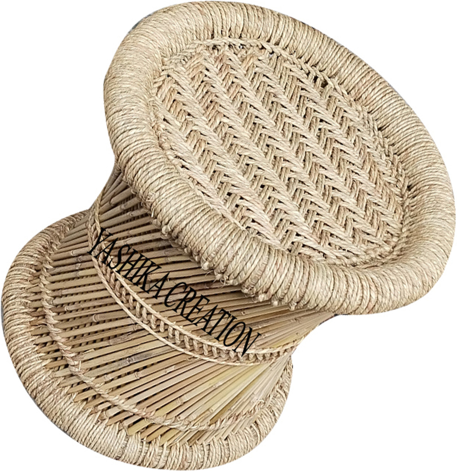 Image of JRS Handmade Bamboo stool Mudda chair home office garden Outdoor & Cafeteria Stool