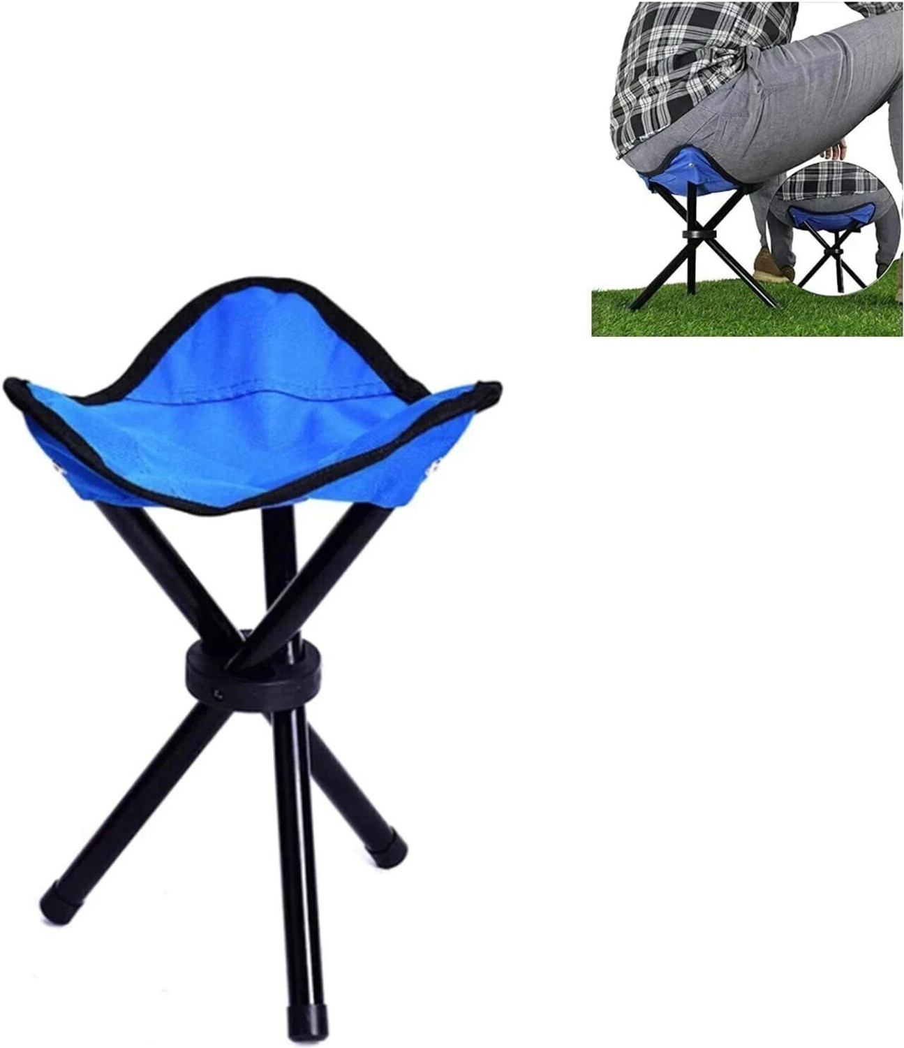 Image of MOBHADA Foldable Camping Stool Travelling Fishing Hiking Beach Garden Outdoor & Cafeteria Stool