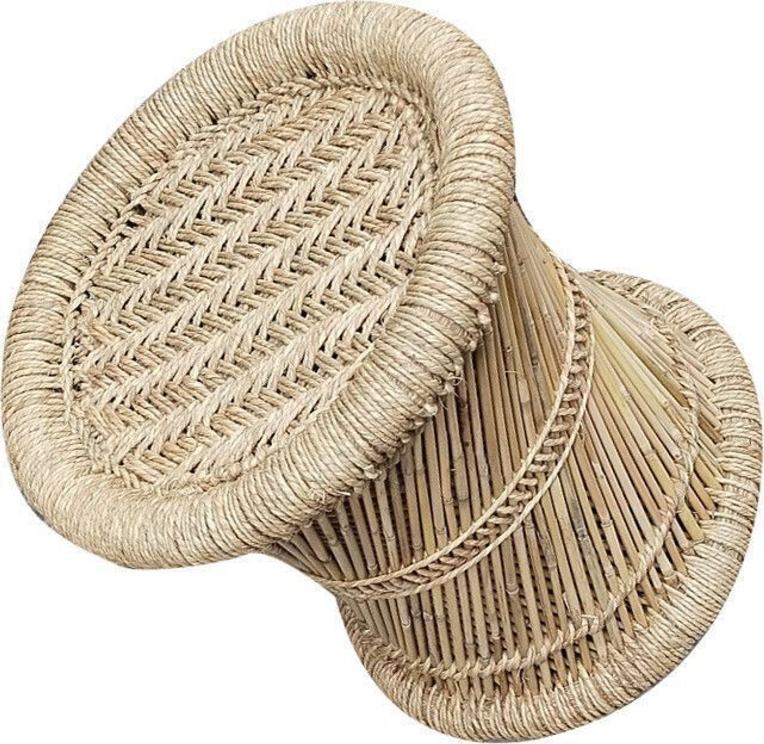 Image of Yashika Creations Handmade Bamboo stool for Home & Office 14x14 Outdoor & Cafeteria Stool