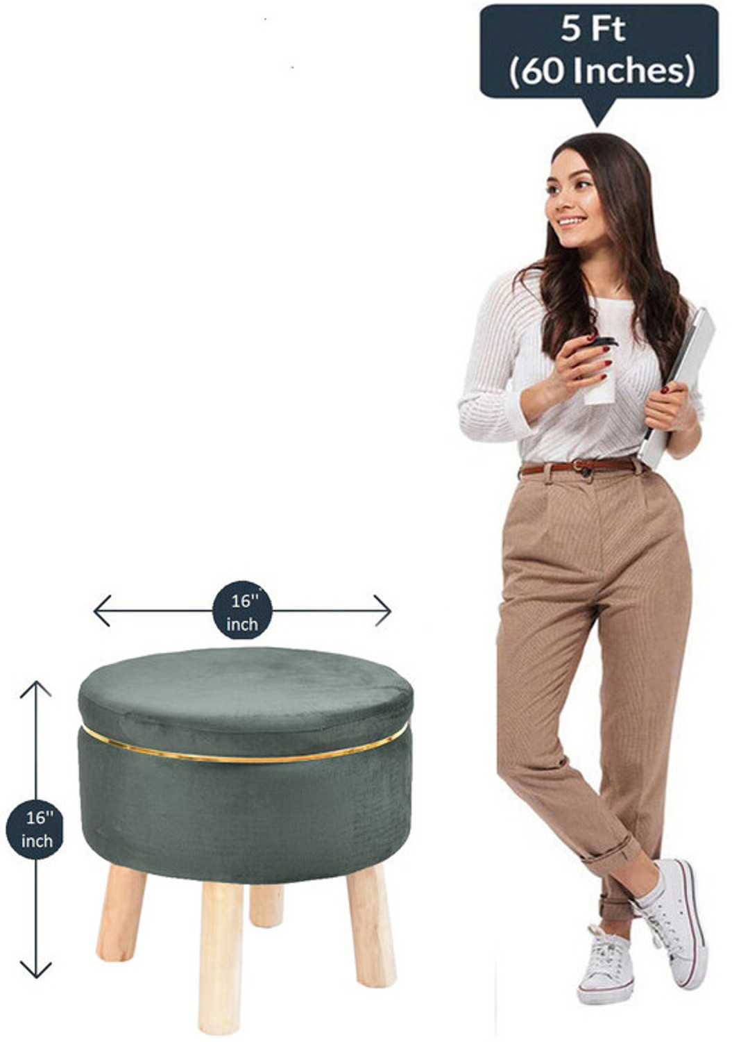Image of KNOTS N PINE Living & Bedroom Stool
