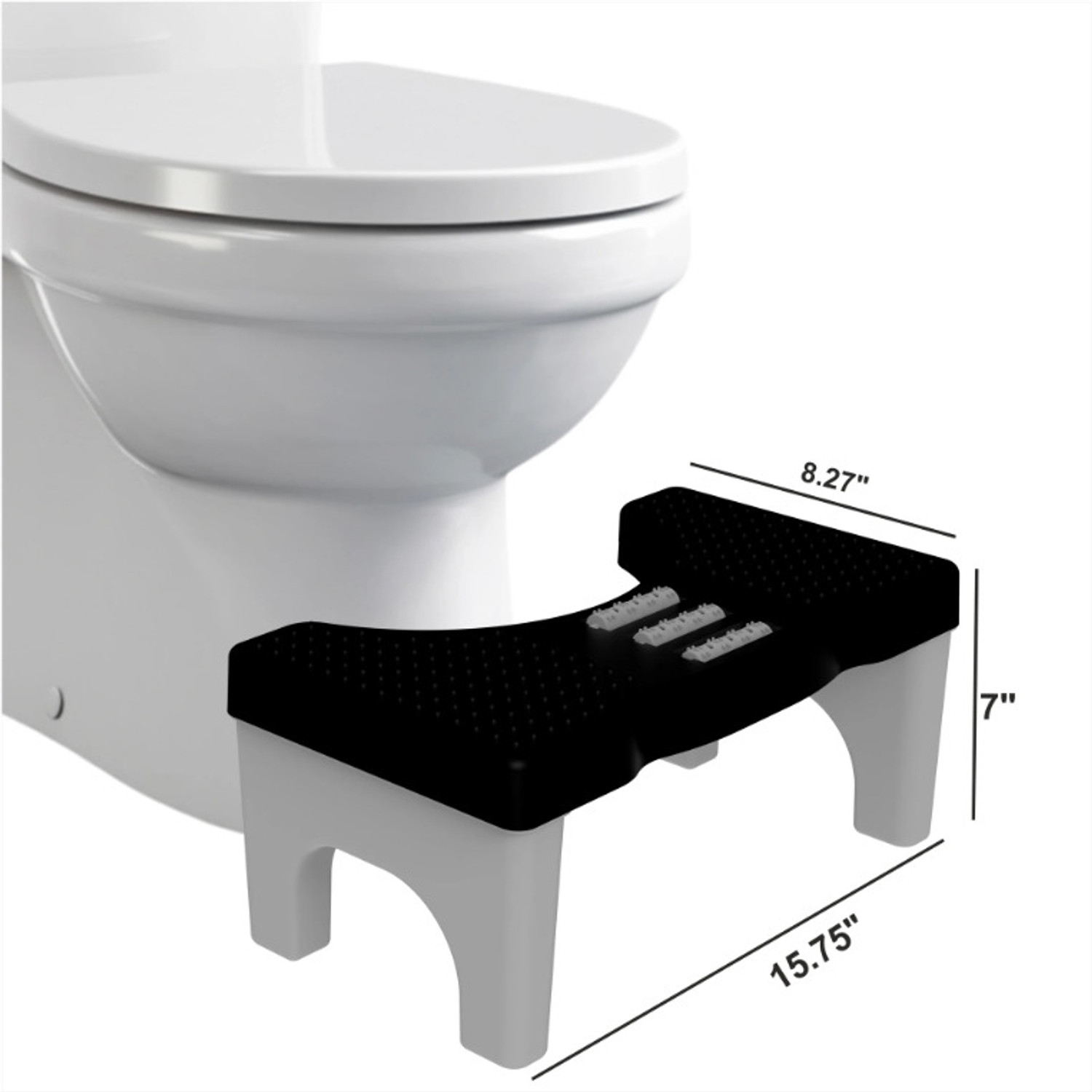 Image of Extrawish Bathroom Toilet Step Stool with Massage Rolle 18 CM Height Bathroom Stool Bathroom Stool
