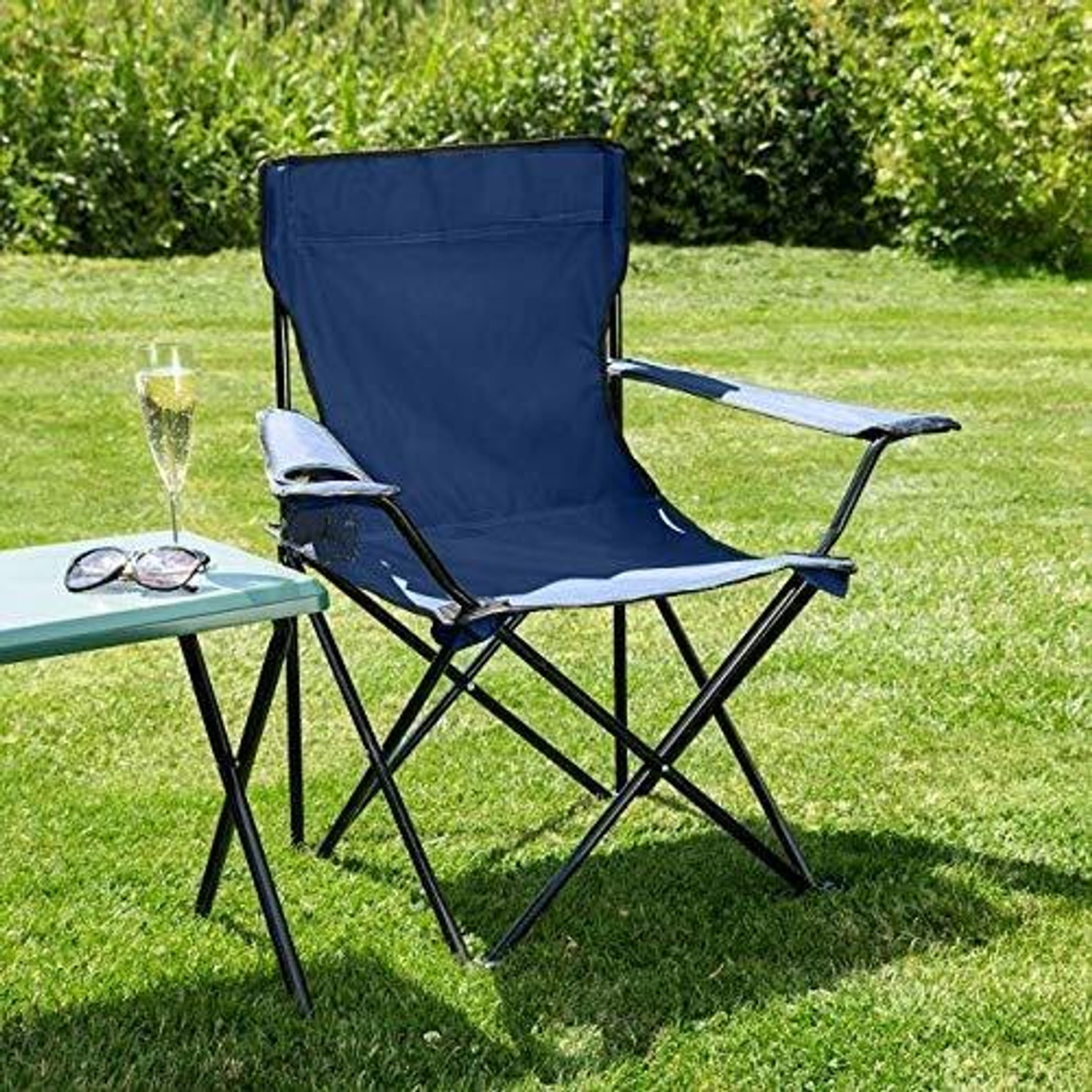 Image of Infinite Stores Camping Folding Chair Garden, Picnic, Travelling, Patio, Lawn Chairs Outdoor & Cafeteria Stool