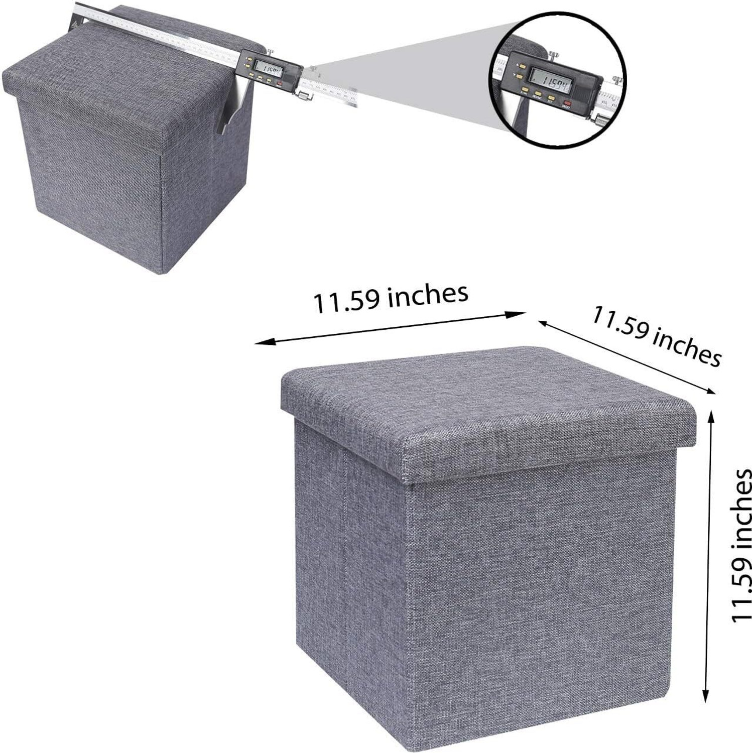 Image of VICHAXAN Fabric Standard Ottoman