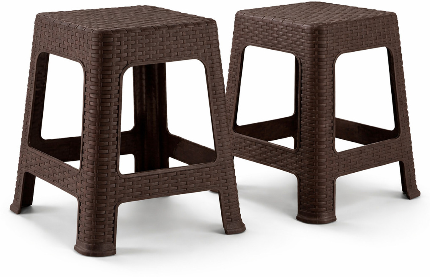 Image of Durasto Plastic Sitting Stool for Bedroom, Kitchen, Living Room, Bedroom, Office Use Stool (Brown, Pre-assembled)