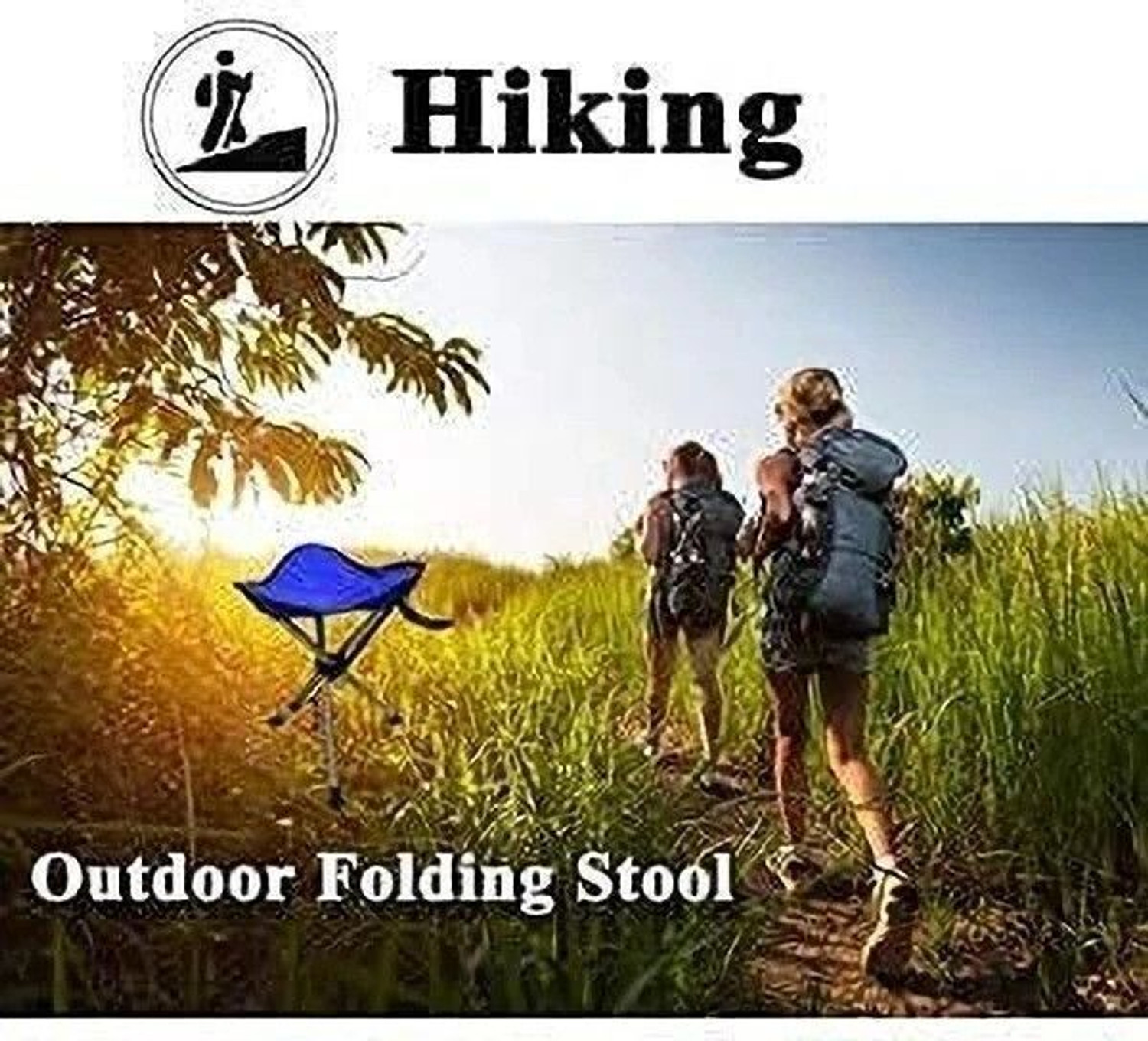 Image of MOBHADA Foldable Camping Stool Travelling Fishing Hiking Beach Garden Outdoor & Cafeteria Stool