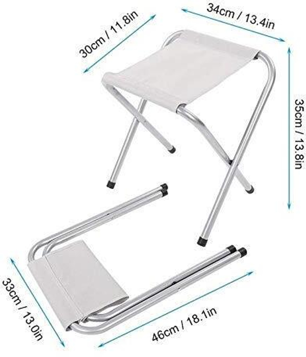 Image of MOBHADA Patio Stool Multipurpos Folding Camping Portable Stool for Garden Outdoor Travel Outdoor & Cafeteria Stool