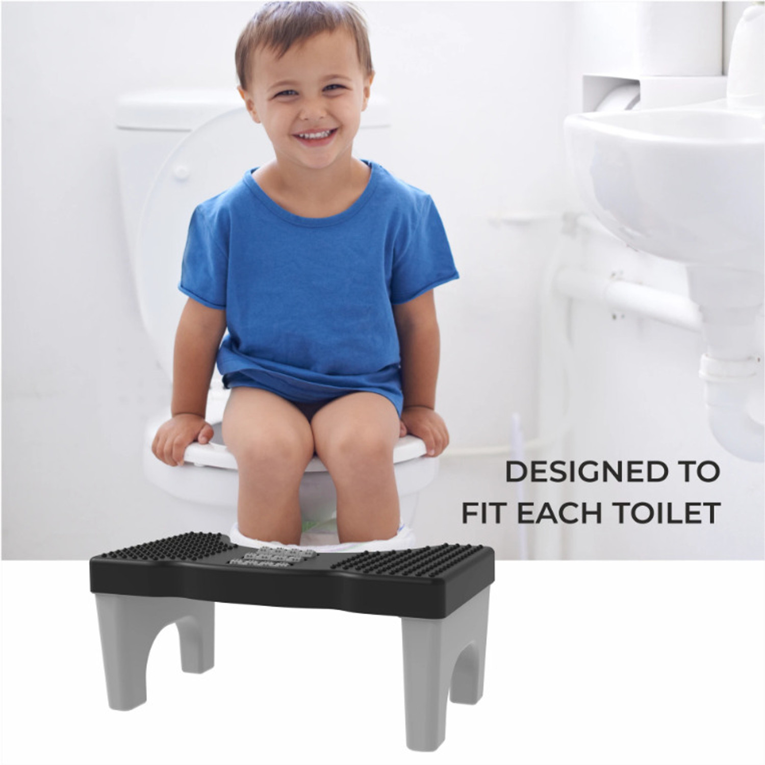 Image of Extrawish Bathroom Toilet Step Stool with Massage Rolle 18 CM Height Bathroom Stool Bathroom Stool