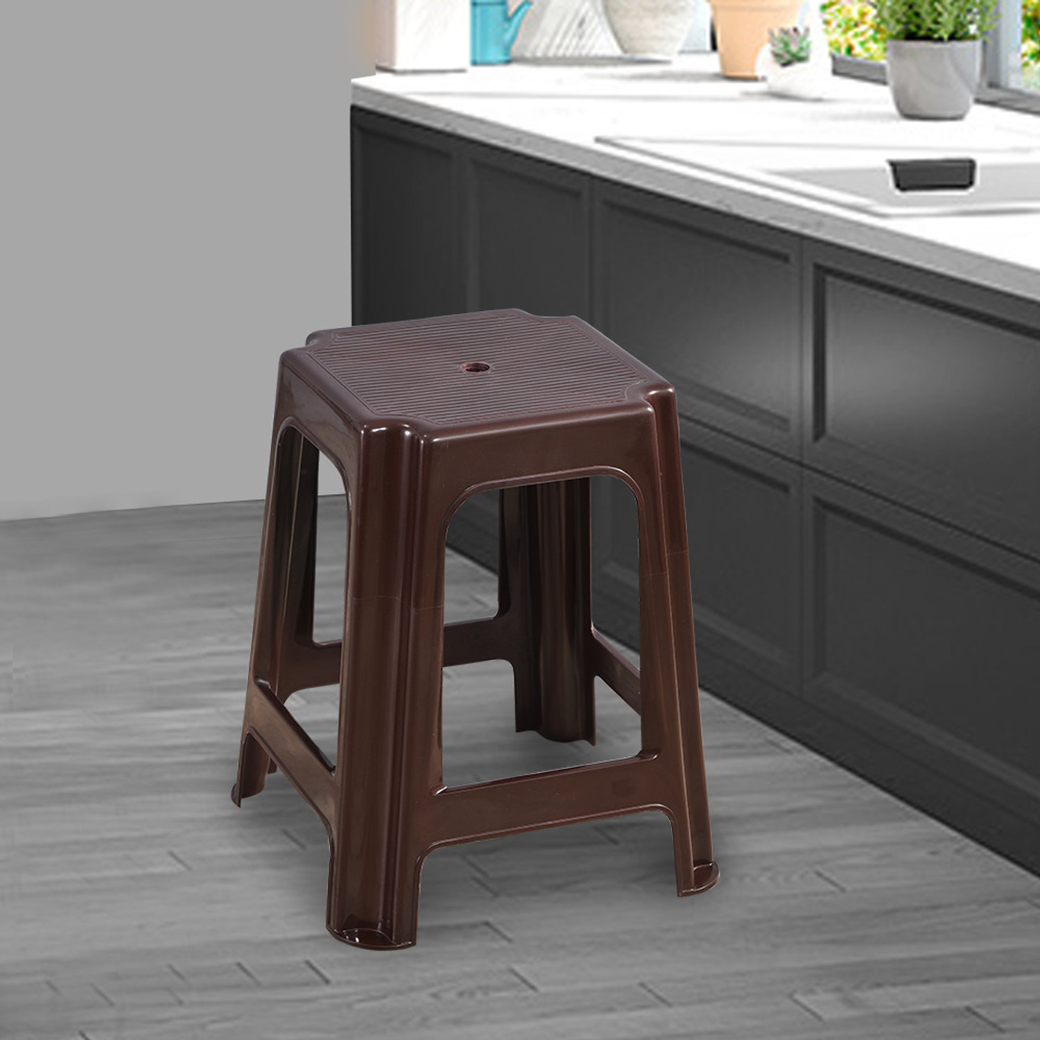 Image of swagath furniture Strong and Durable Plastic Stool for Kitchen, houeshold & Bathroom Outdoor & Cafeteria Stool