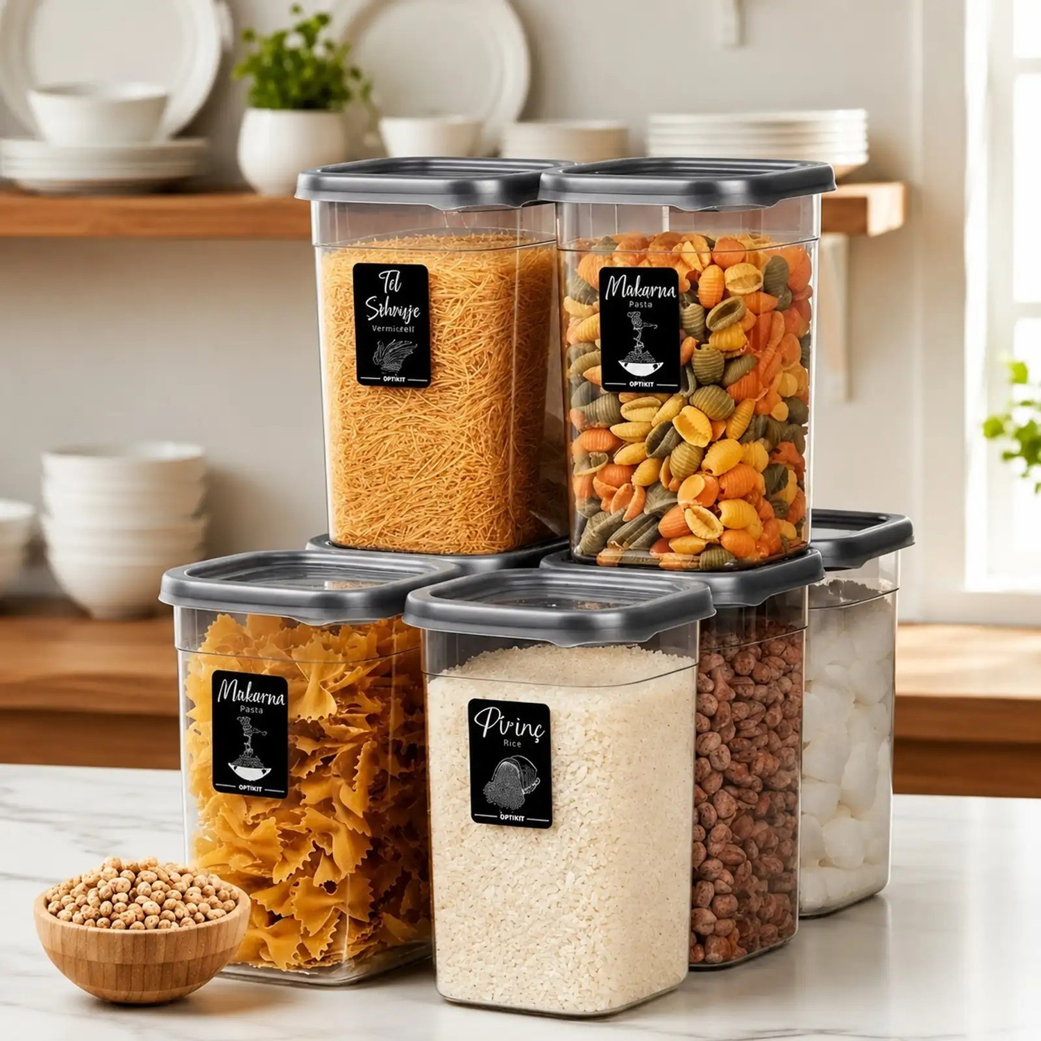 Image of STARDOT Plastic 6 PCS Fridge Storage Boxes Storage Containers (1500 ML ) Storage Basket Storage Basket