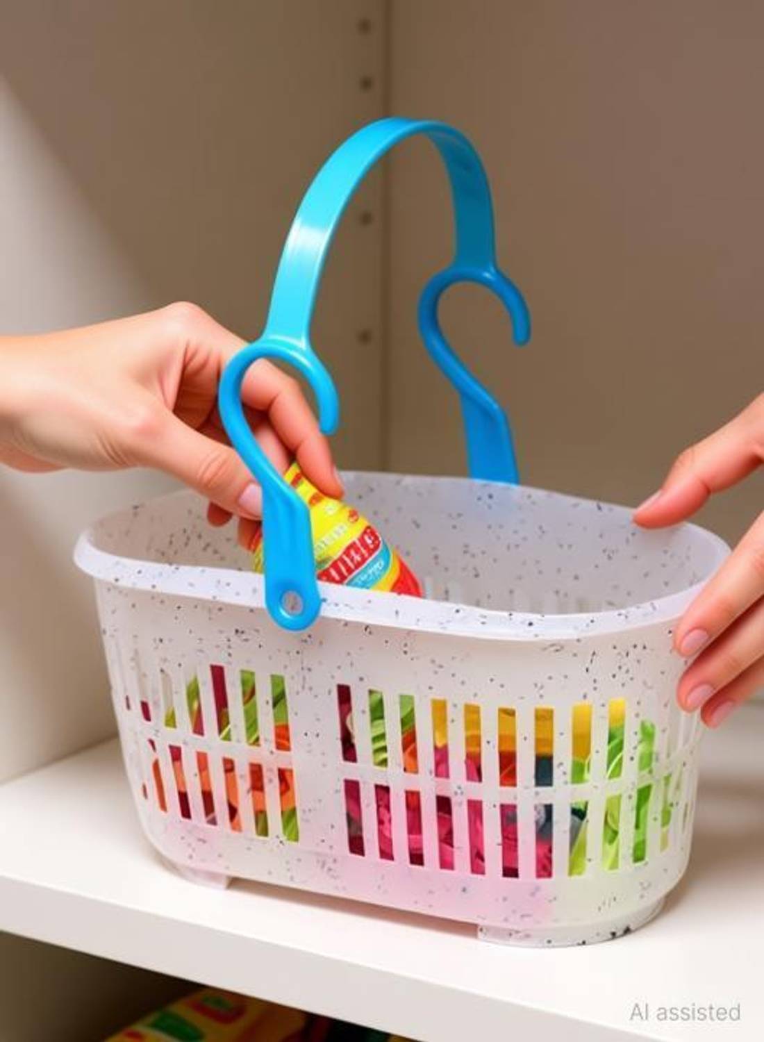 rushabh collections Plastic CLIP BASKET SMALL SIZE FOR STORAGE