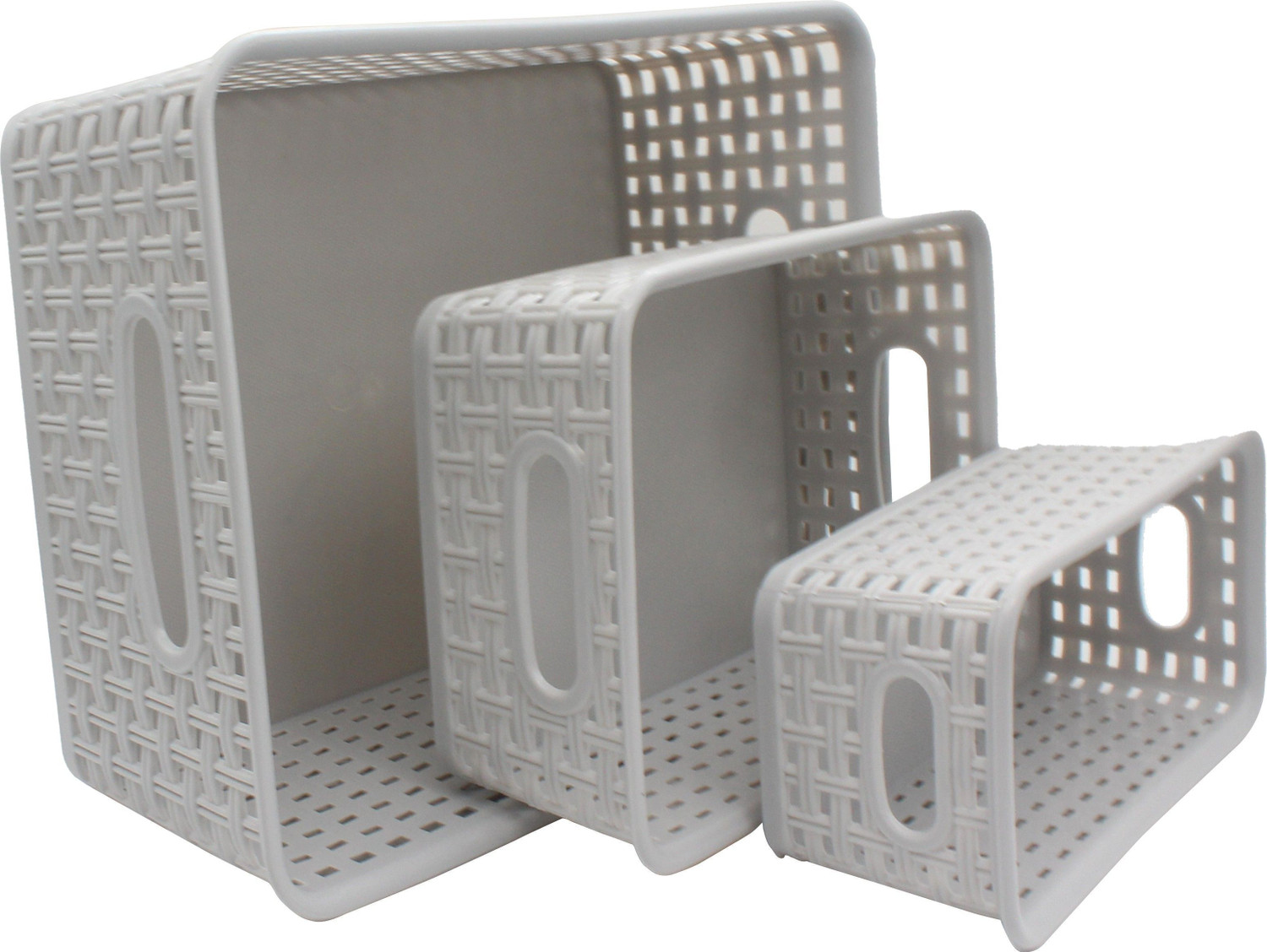 Image of Jaycee Plastic Multipurpose Premium Sturdy Storage Baskets Organiser for Kitchen | Office | Stationery | Cosmetics|Bathroom Storage Basket