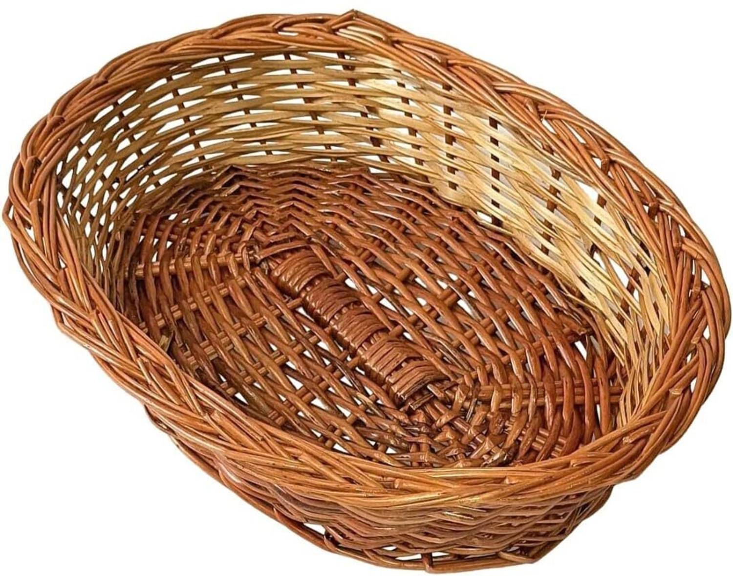 Aleena creations Bamboo Cane Wicker Flower/Fruit/Hamper Baskets, 13x9 Storage Basket