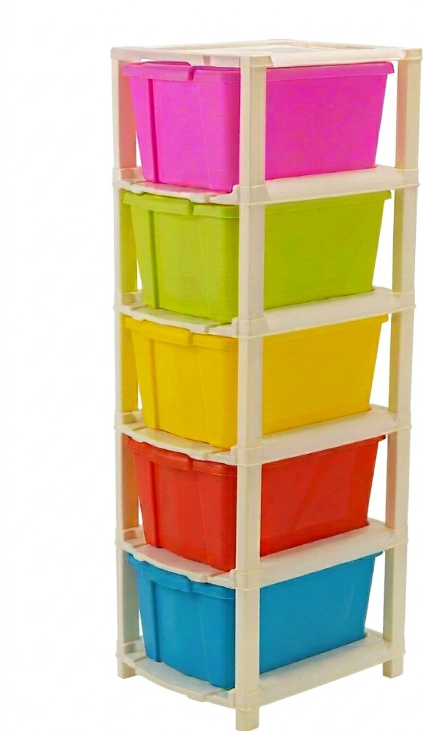 Image of MAXTID Plastic Organizer & Organisers Storage Box Plastic Free Standing Chest of Drawers Storage Basket