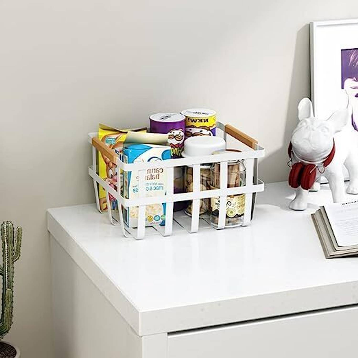 Arhat Carbon Steel Storage Basket Multi-Purpose Usage in Kitchen,Wardrobe, Ofiice Storage Basket