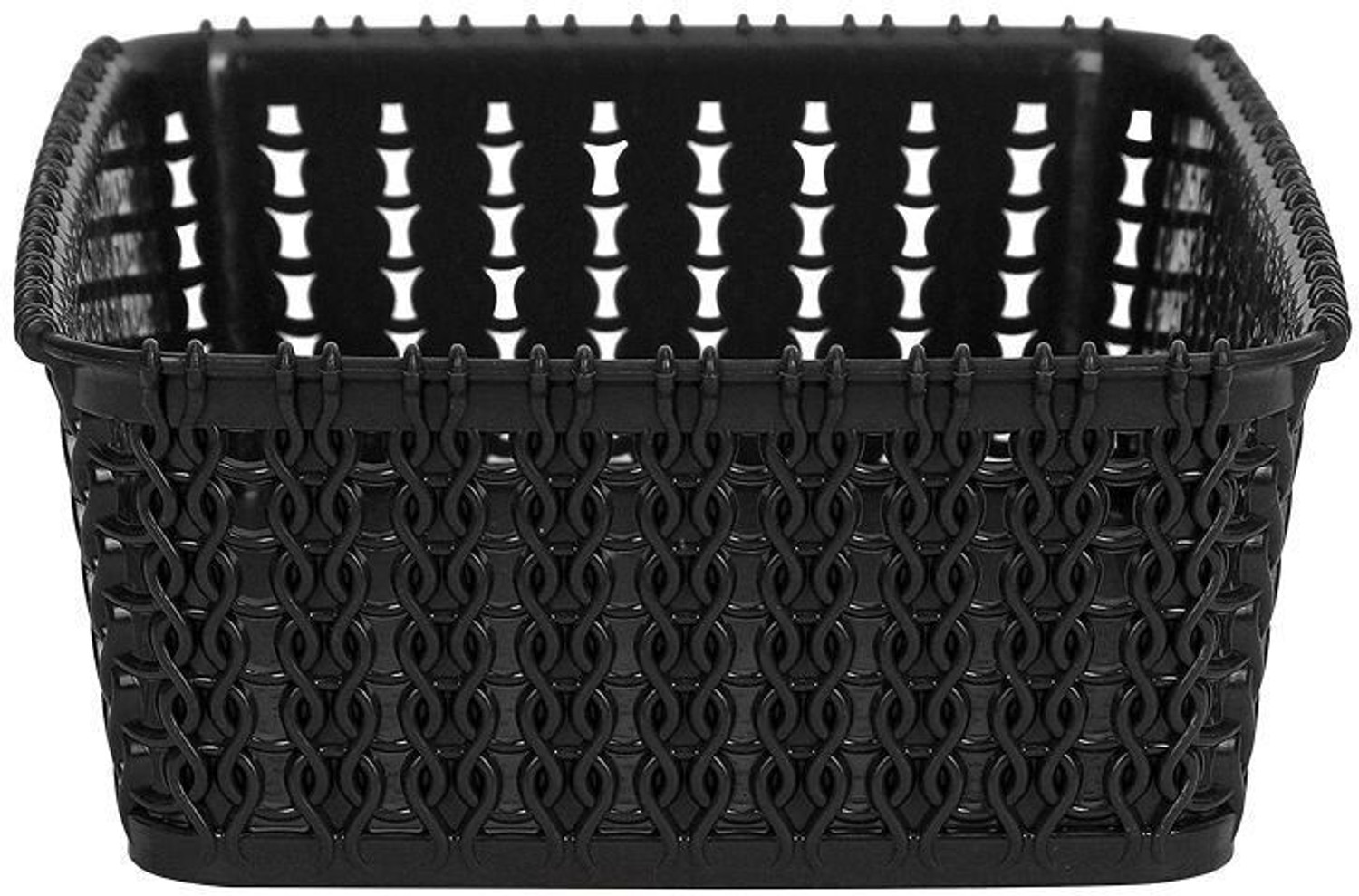 Image of Cutting EDGE Plastic Set of 6 | Mini | Black | Multipurpose Sturdy Woven Storage Baskets Storage Basket