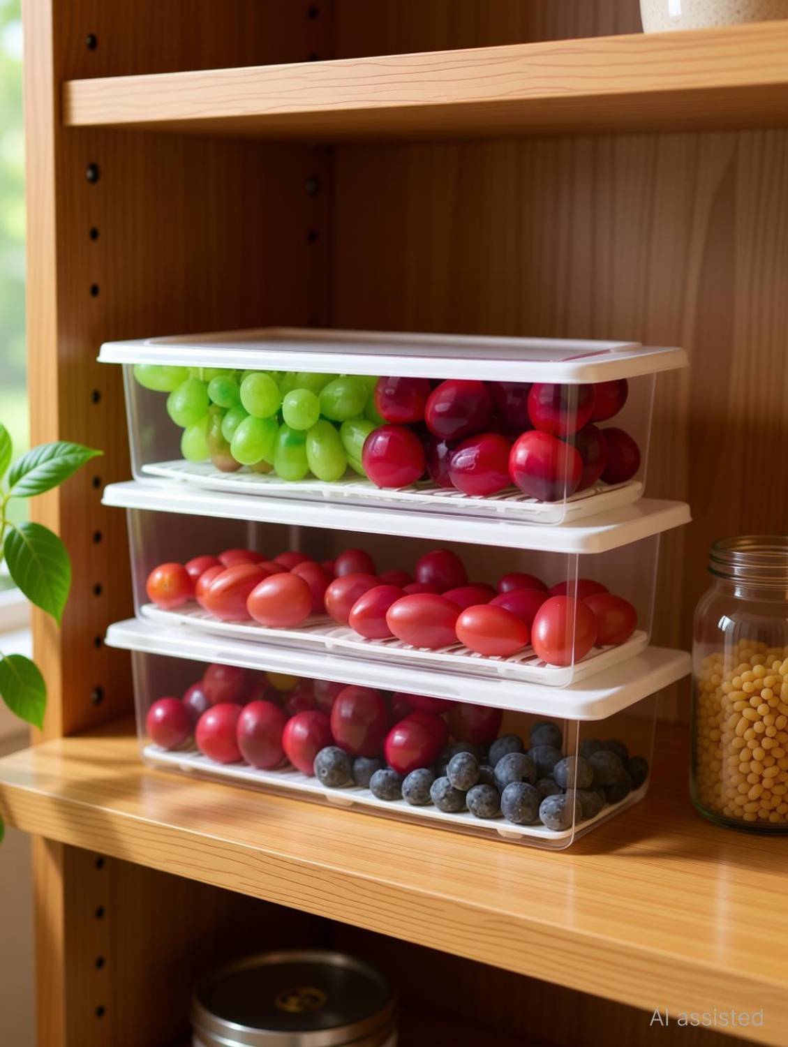 3D METRO SUPER STORE Plastic Kitchen storage container storage box Grocery container Plastic Fridge Container Storage Basket
