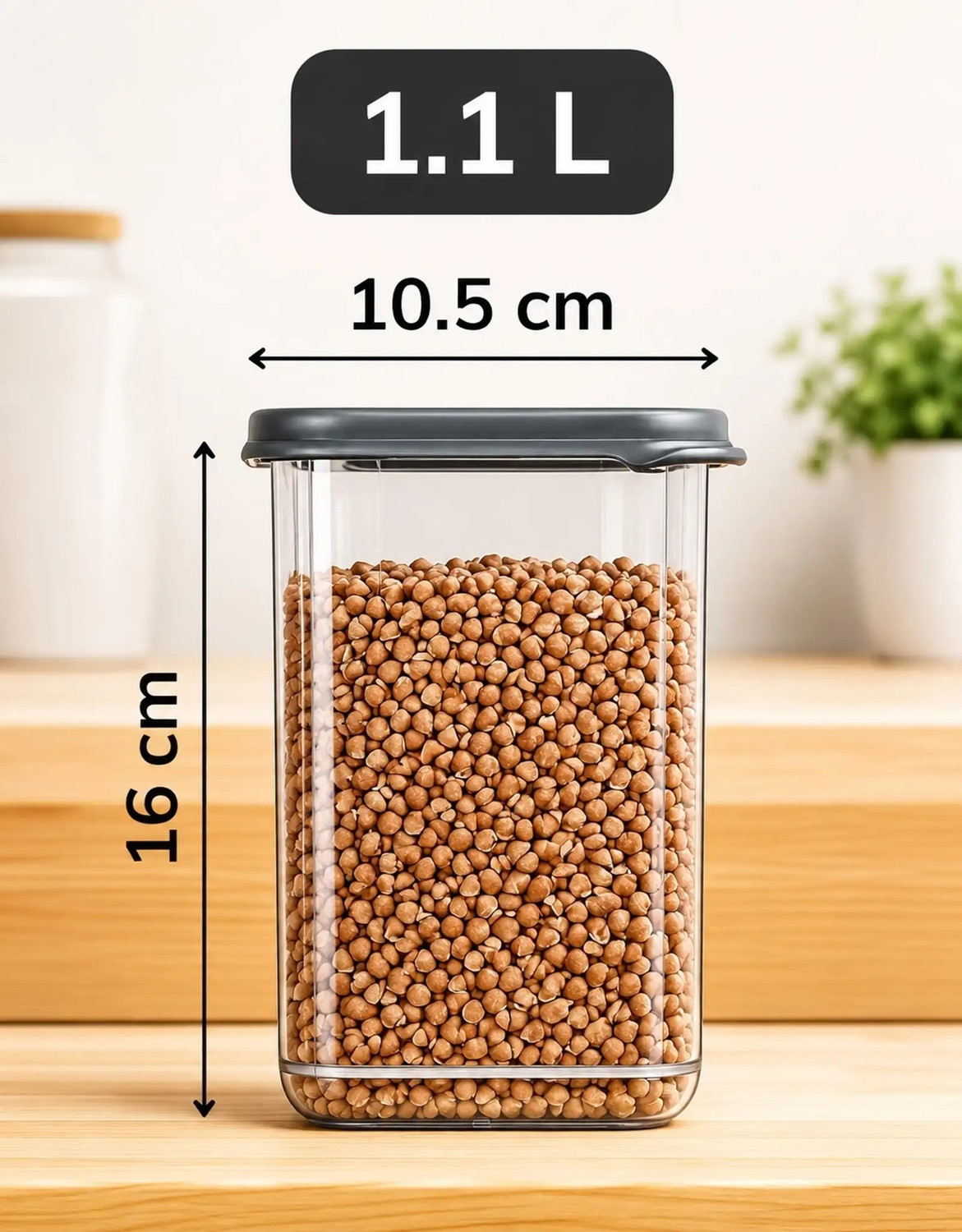 Image of STARDOT Plastic 6 PCS Fridge Storage Boxes Storage Containers (1500 ML ) Storage Basket Storage Basket