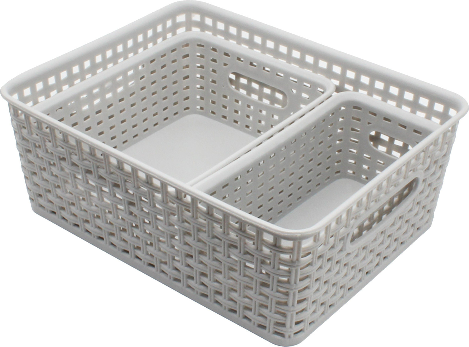 Image of Jaycee Plastic Multipurpose Premium Sturdy Storage Baskets Organiser for Kitchen | Office | Stationery | Cosmetics|Bathroom Storage Basket