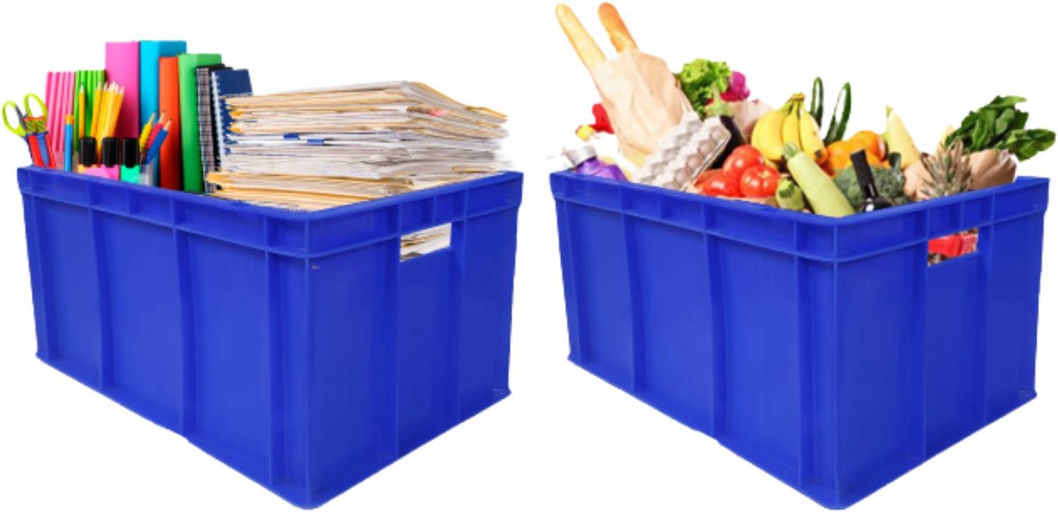 Singhal Plastic Multipurpose Rectangular Storage Box Crates