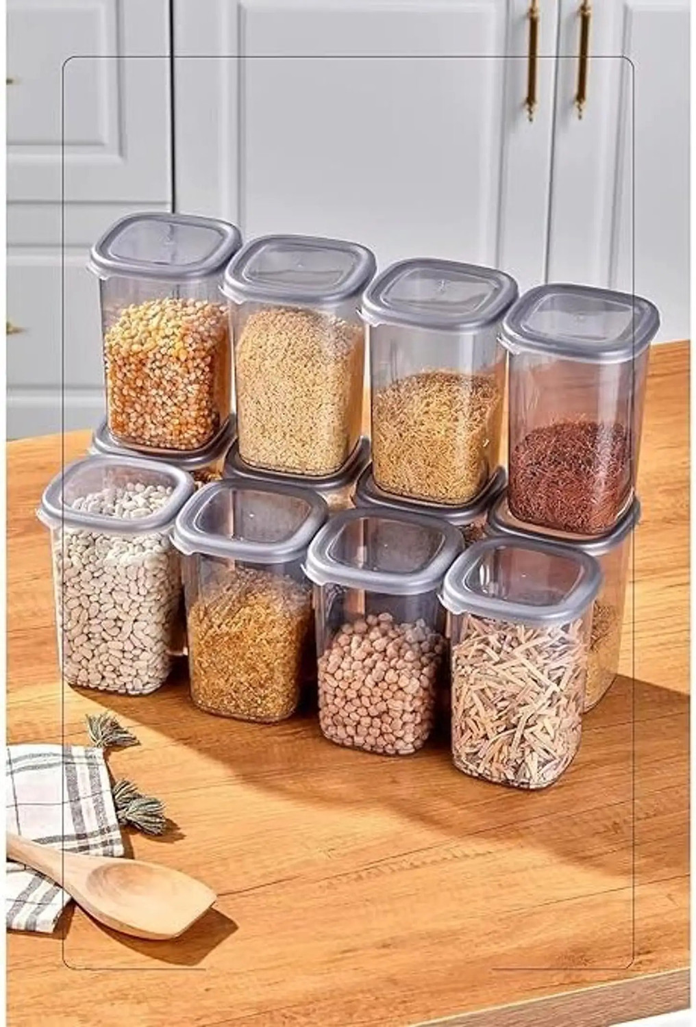 Image of STARDOT Plastic 6 PCS Fridge Storage Boxes Storage Containers (1500 ML ) Storage Basket Storage Basket
