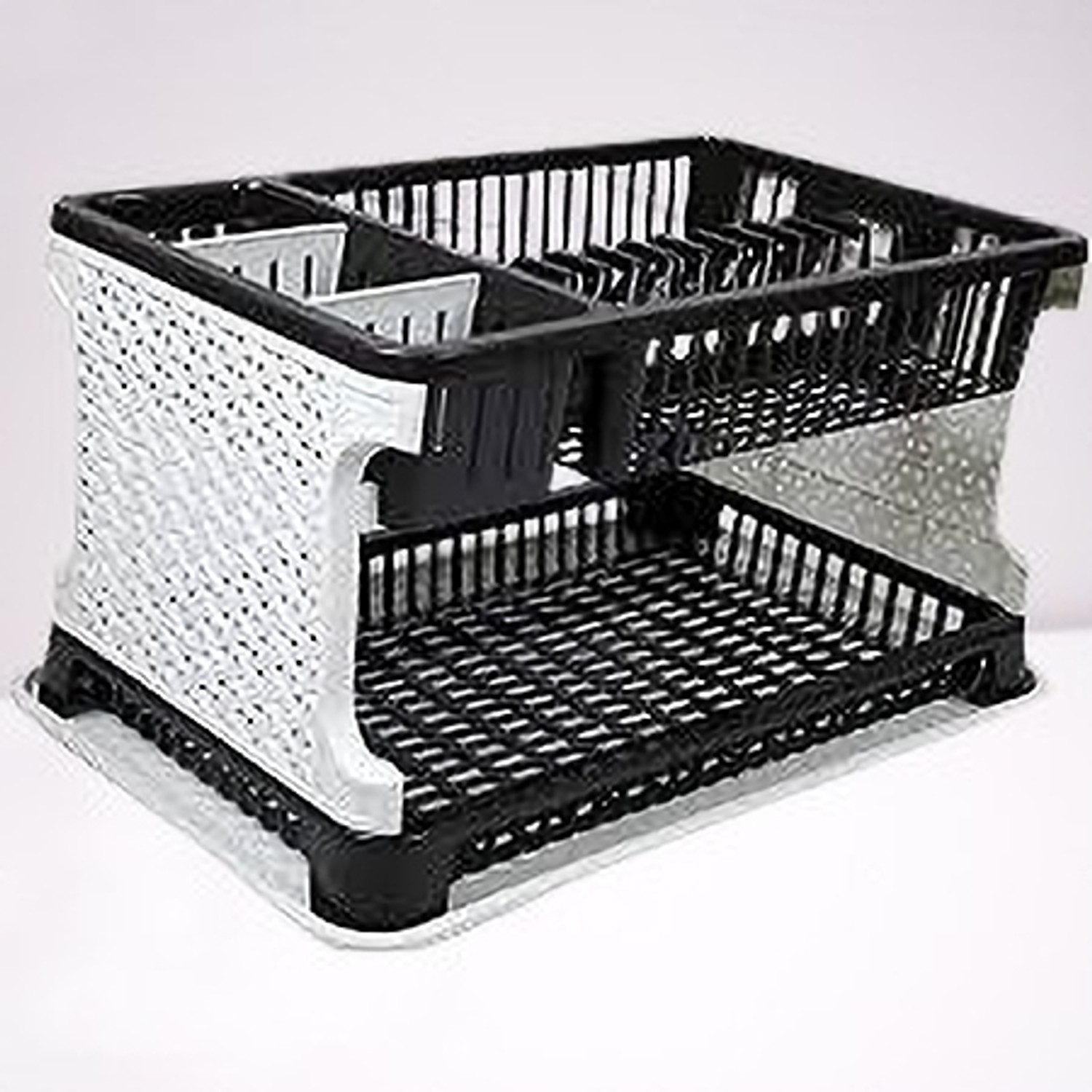 Image of Prizam Plastic Plastic Kitchen Organizer Rack with Water Storing Tray, 2 Layer -1 Storage Basket