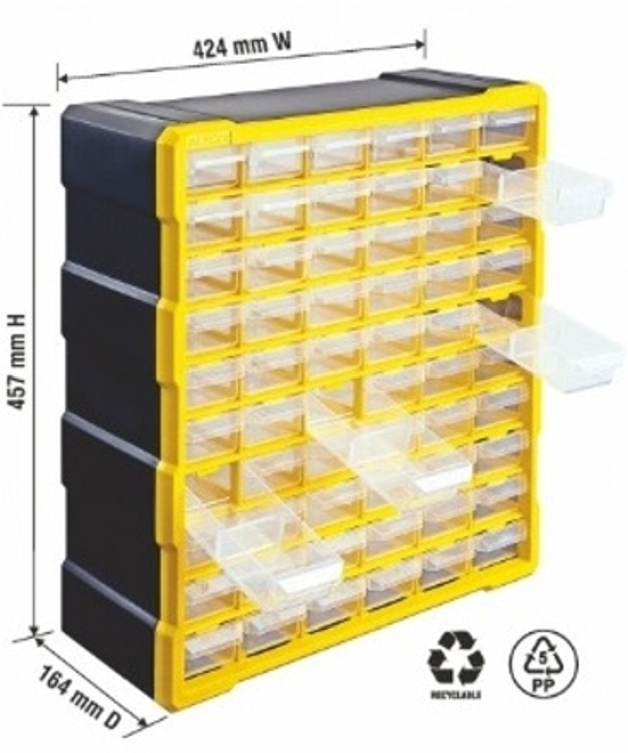 Image of ALKON ACO60 STORAGE ORGANIZER Storage Box (Yellow)