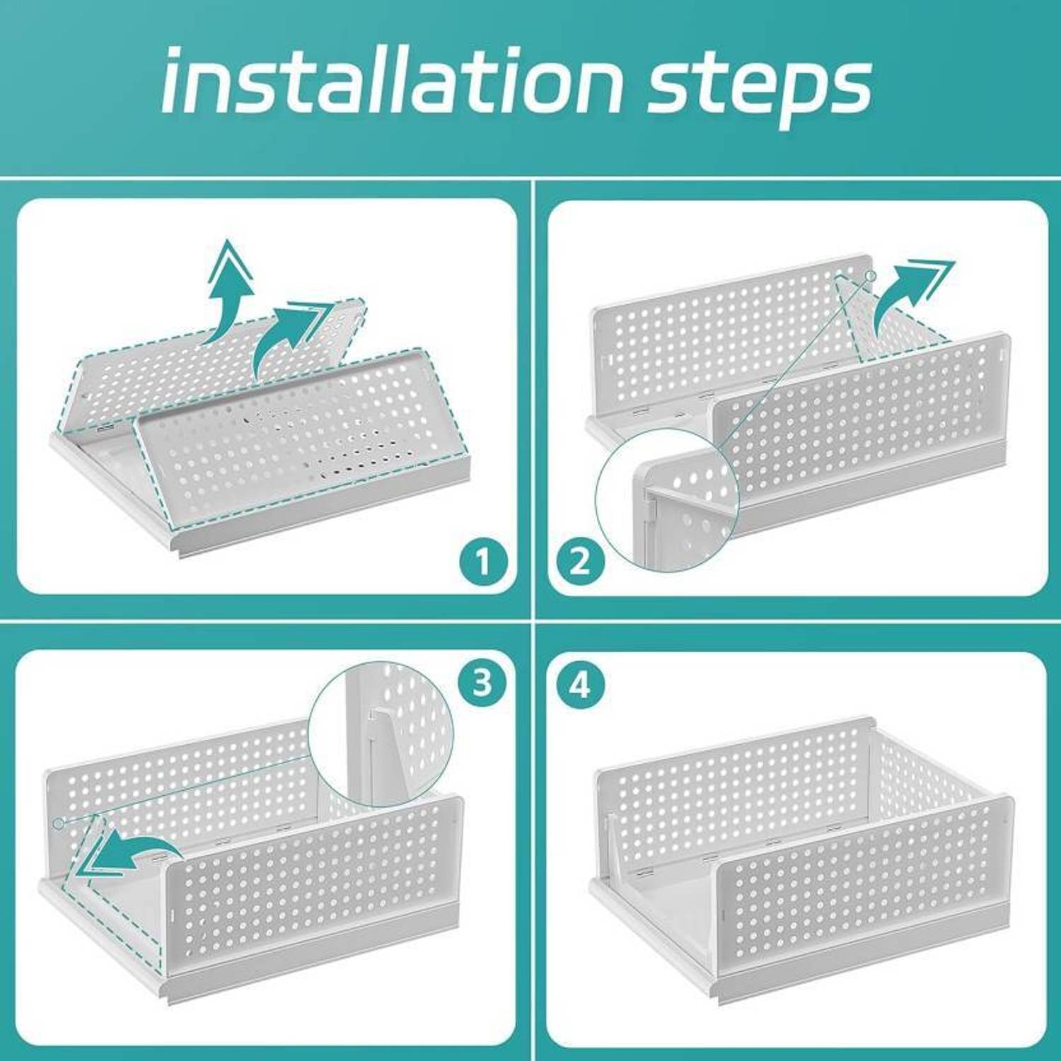 Shiswa Pack of 4 Stackable Clothes Organizer Set - Image 3