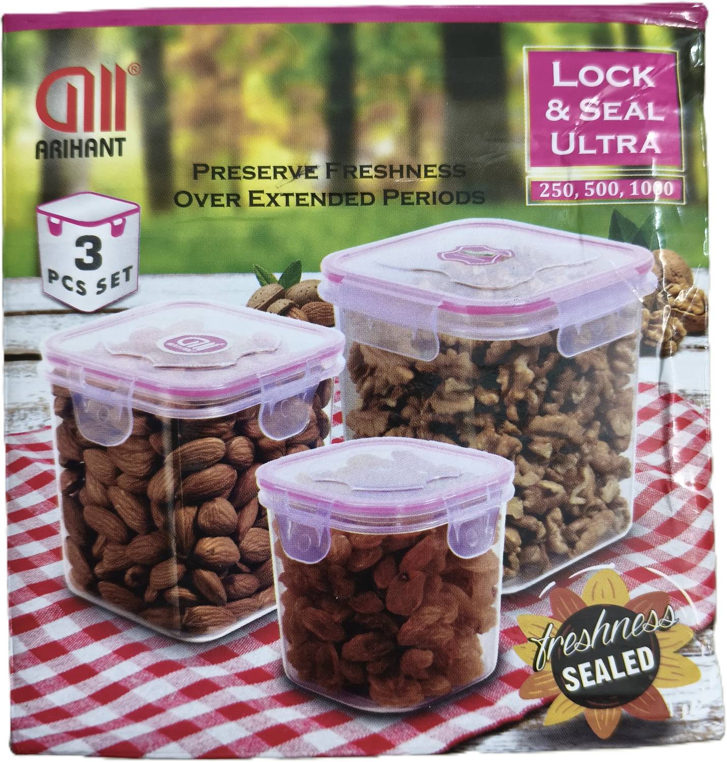 Elite Arihant – 3 PCS Airtight Storage Container Set of 3 (250ml