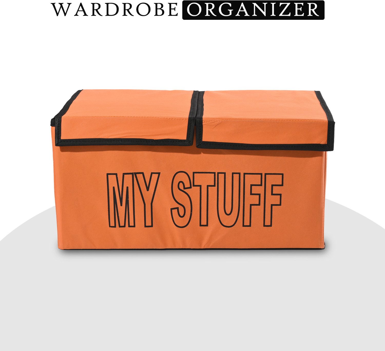 Image of KUBER INDUSTRIES Double Lid Large 2 Compartments Wardrobe Organizer Storage Box