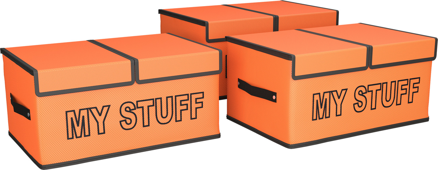 Image of KUBER INDUSTRIES Double Lid Large 2 Compartments Wardrobe Organizer Storage Box