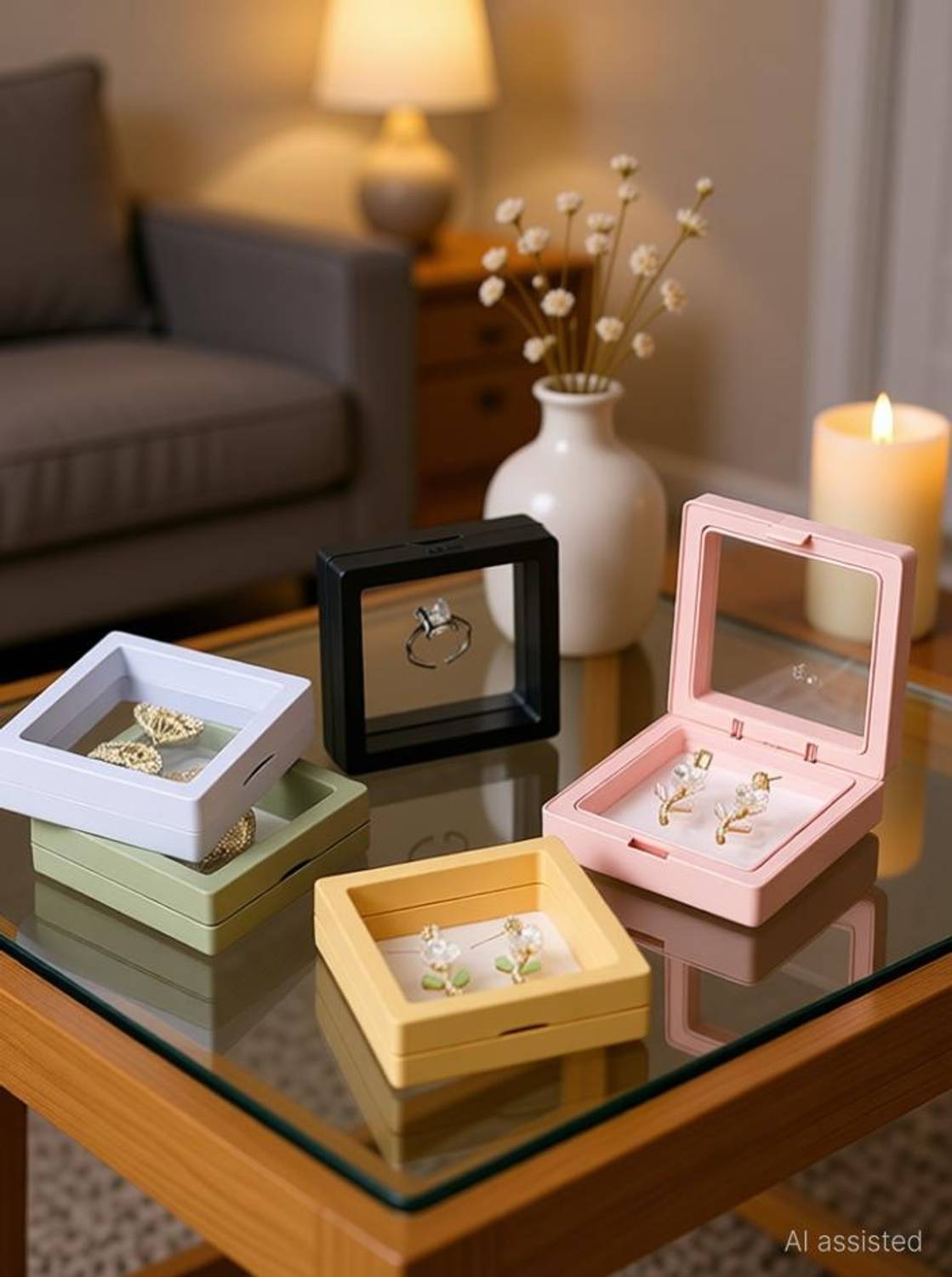 BBBIKINI Floating Jewellery 3D Display Storage Box