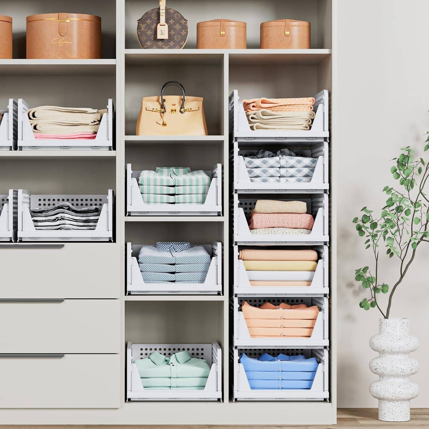 Shiswa Pack of 4 Stackable Clothes Organizer Set - Image 5
