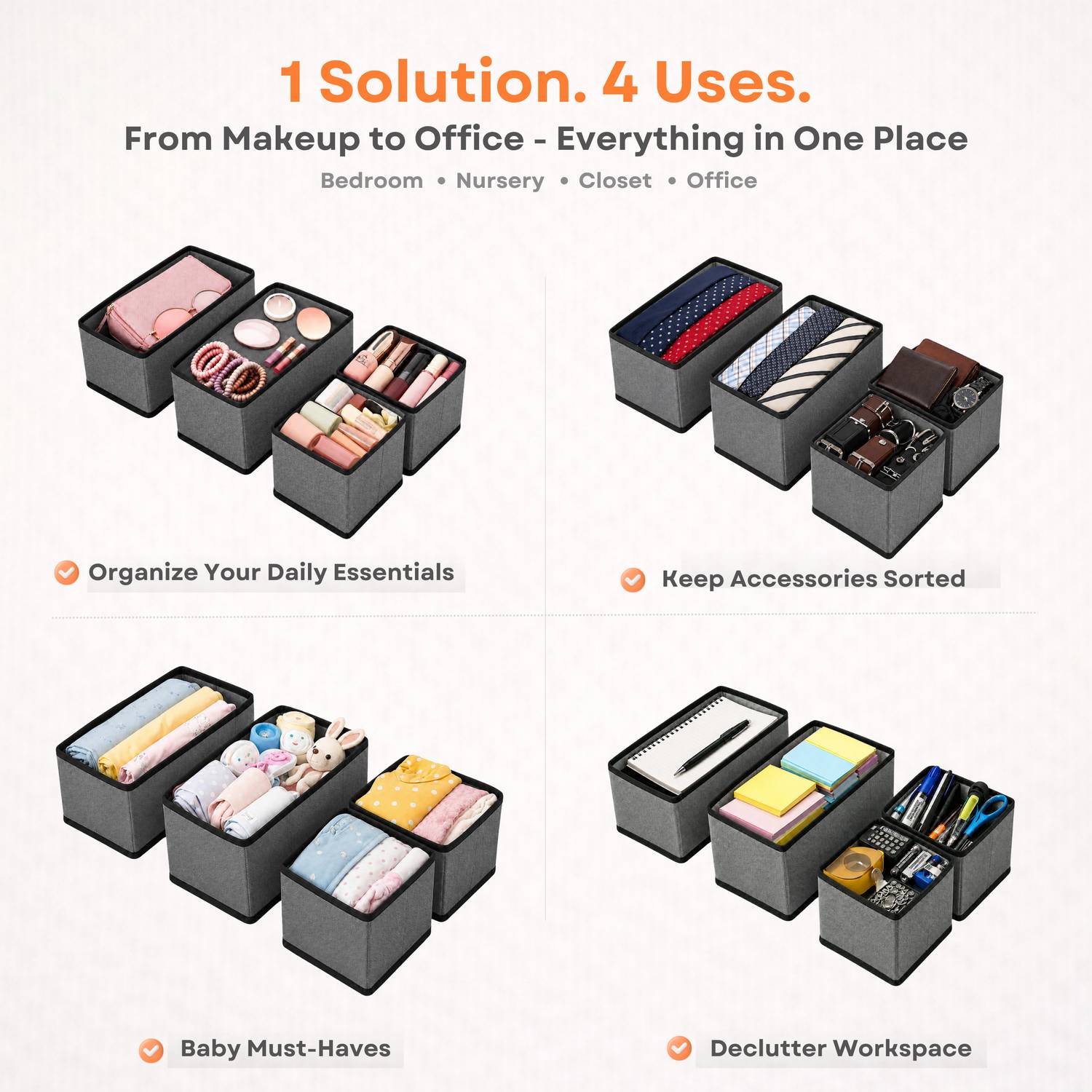 sopent Foldable Drawer Organiser for Innerwear - Image 2