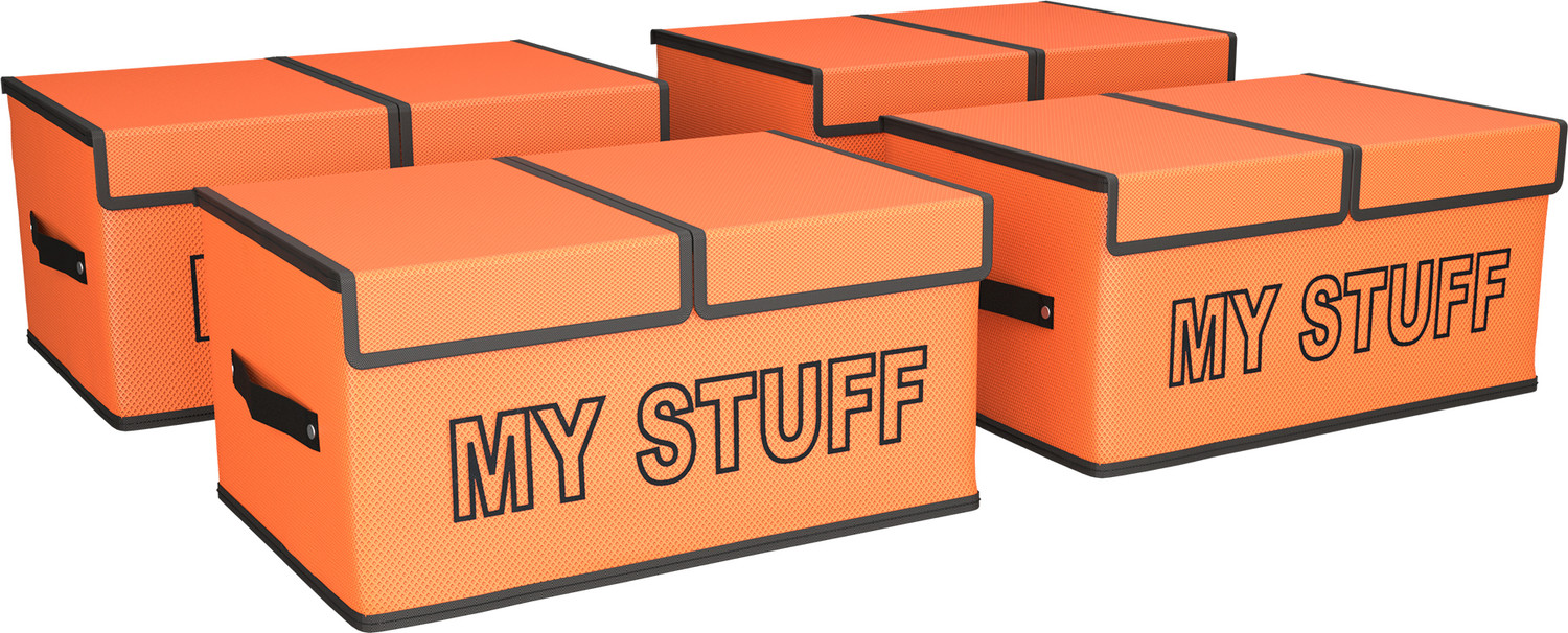 Image of KUBER INDUSTRIES Double Lid Large 2 Compartments Wardrobe Organizer Storage Box
