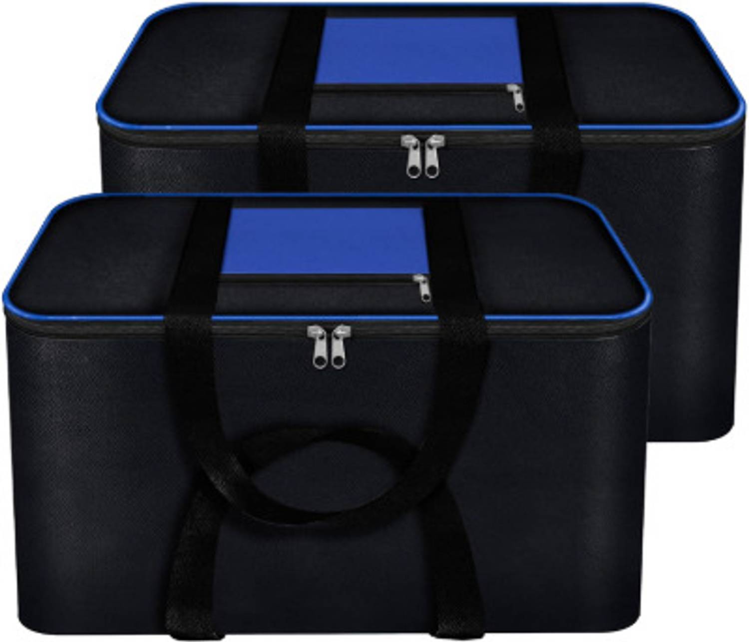 buyeasy 2 Pack Large Size Underbed Storage Bag BlueBlack Rectangular Under Bed Storage