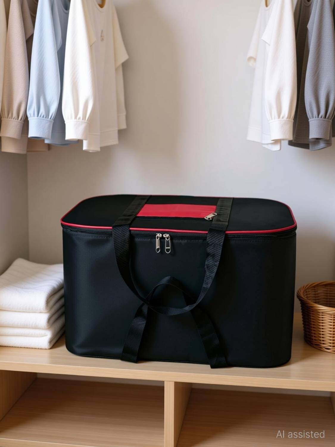 buyeasy Wardrobe Bag Underbed Cloth Storage Organizer with Zippered Closure set of 3 Storage Box