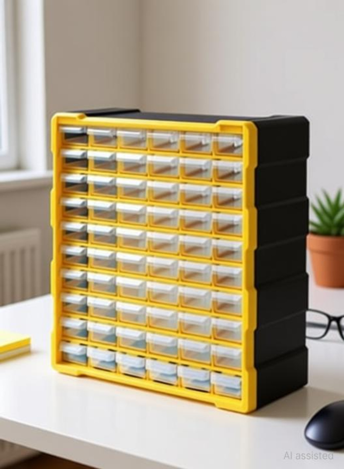 Image of ALKON ACO60 STORAGE ORGANIZER Storage Box (Yellow)