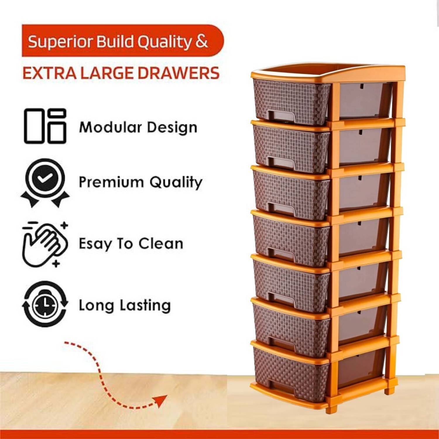 MAXTID Home Organizer Plastic Almirah - Image 4