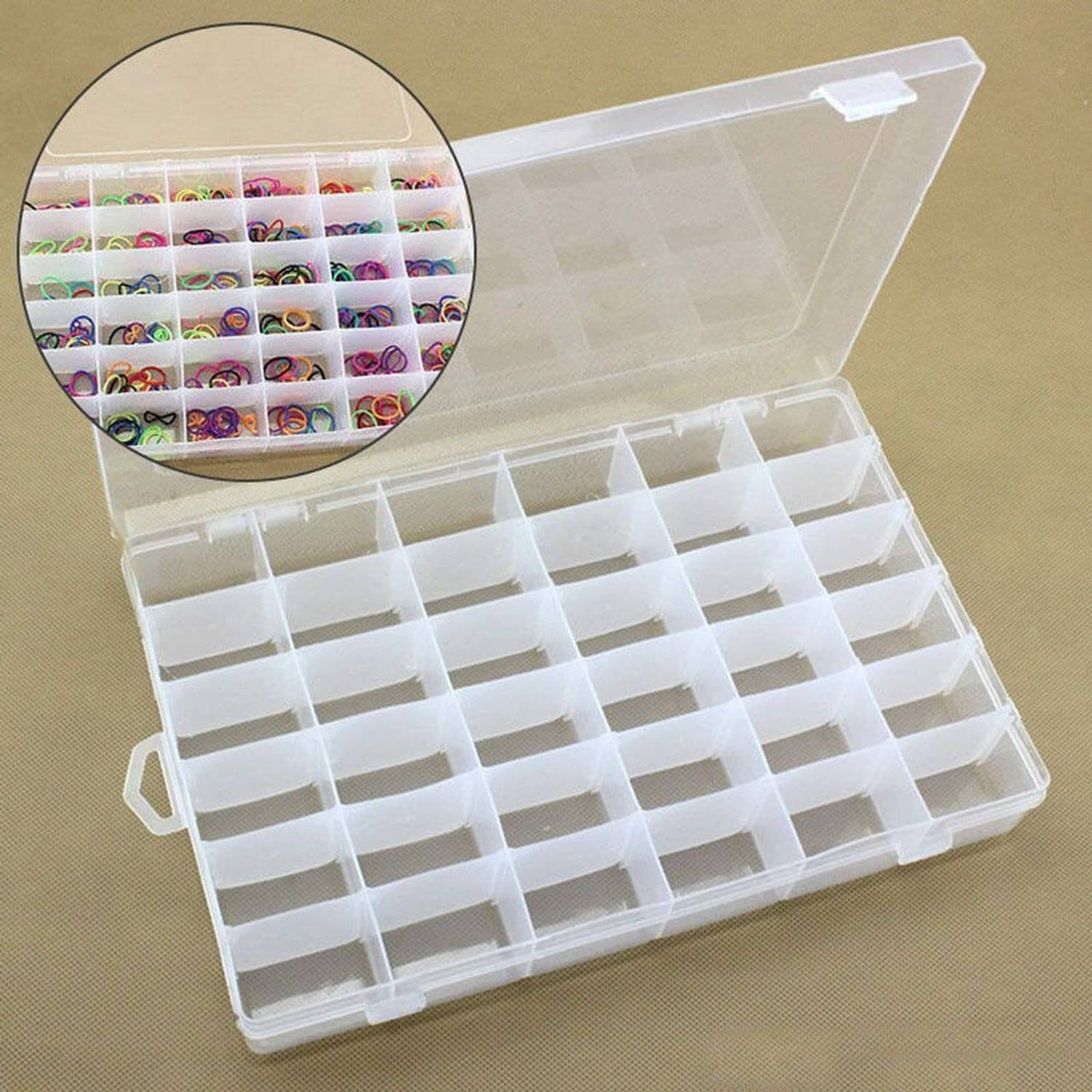 Bulfyss Shivalay 36 Grid Cells Plastic Multipurpose Jewelry Organizer Storage Box Jewellery Vanity Box